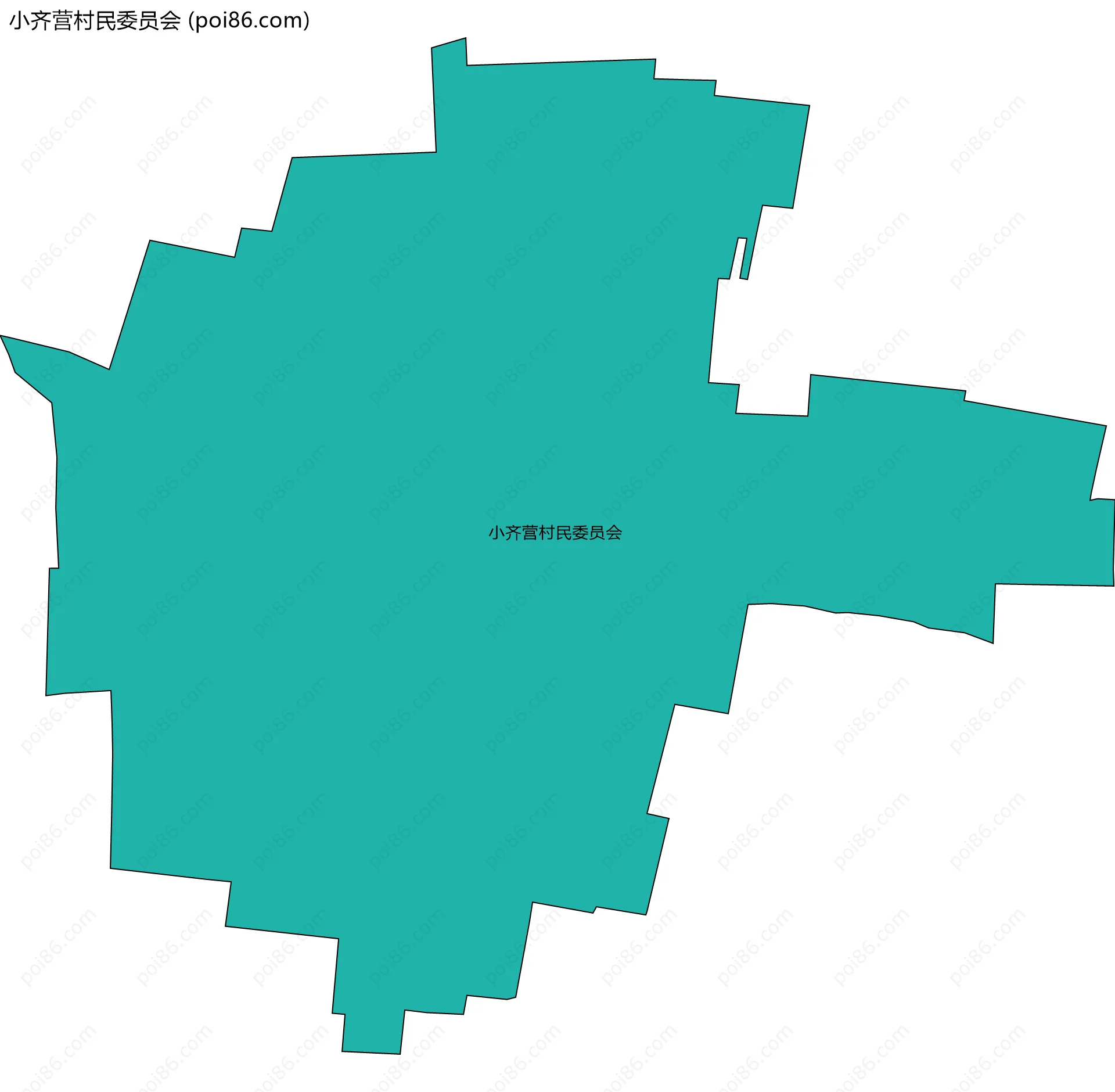 小齐营村民委员会边界地图