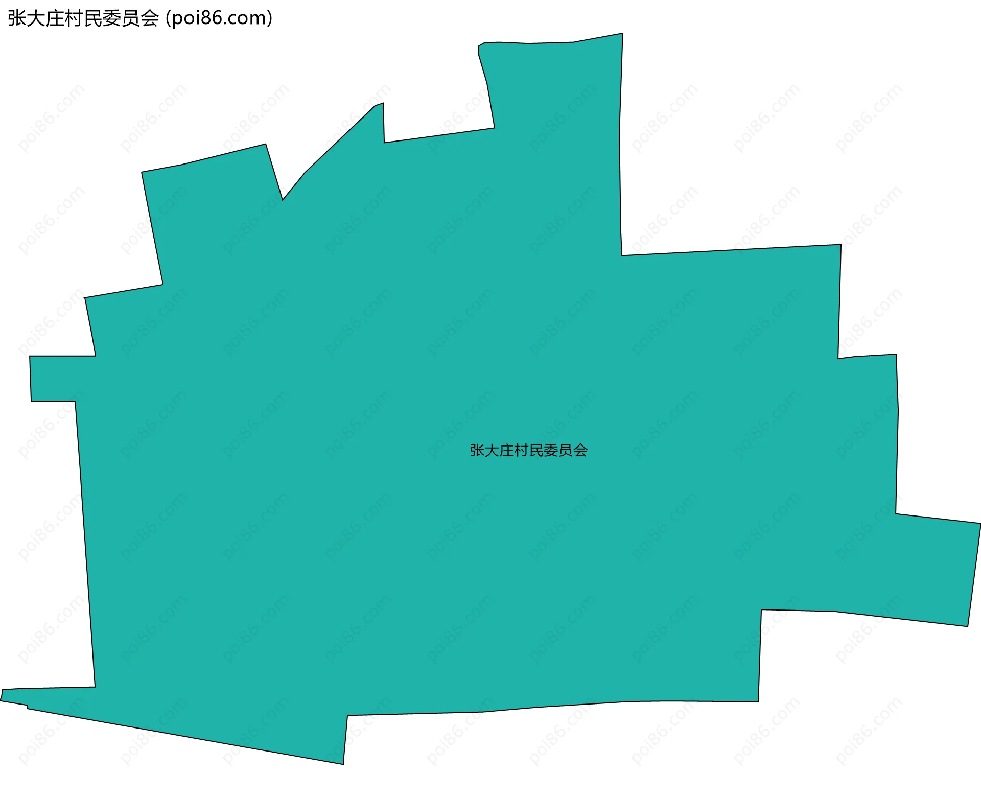 张大庄村民委员会边界地图
