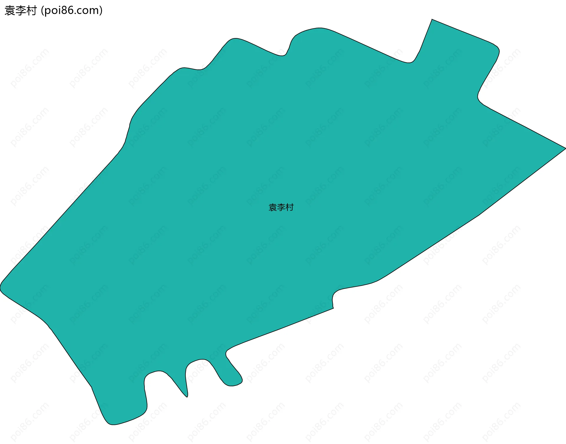 袁李村边界地图