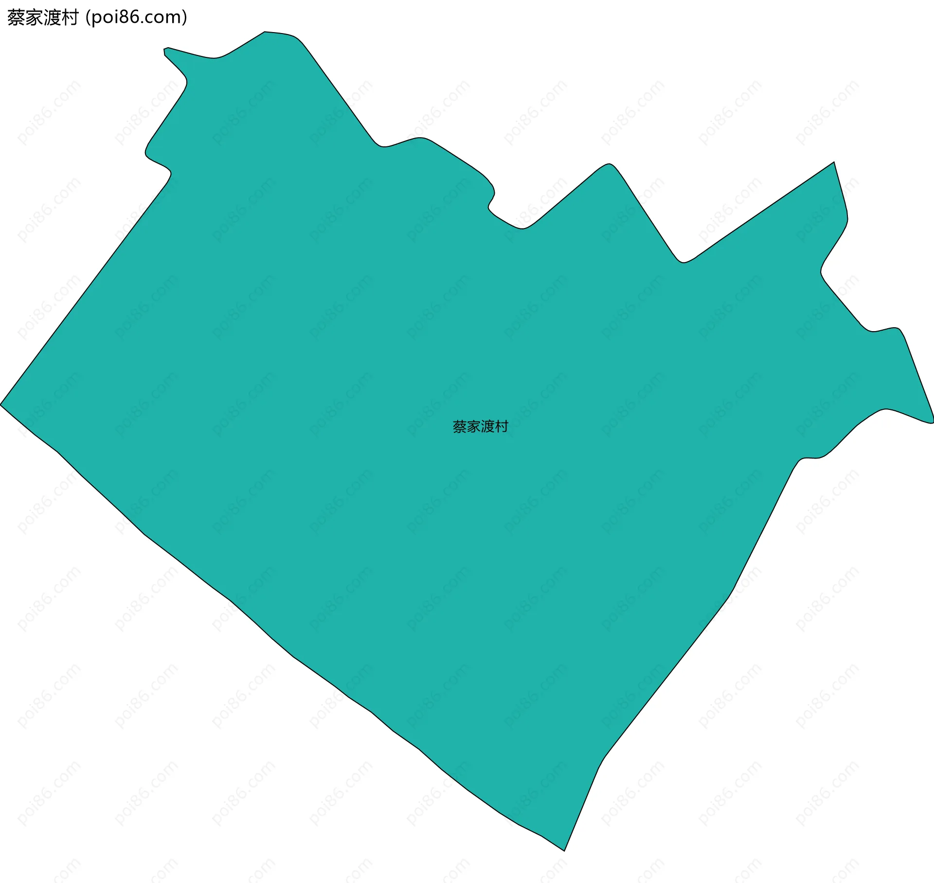 蔡家渡村边界地图
