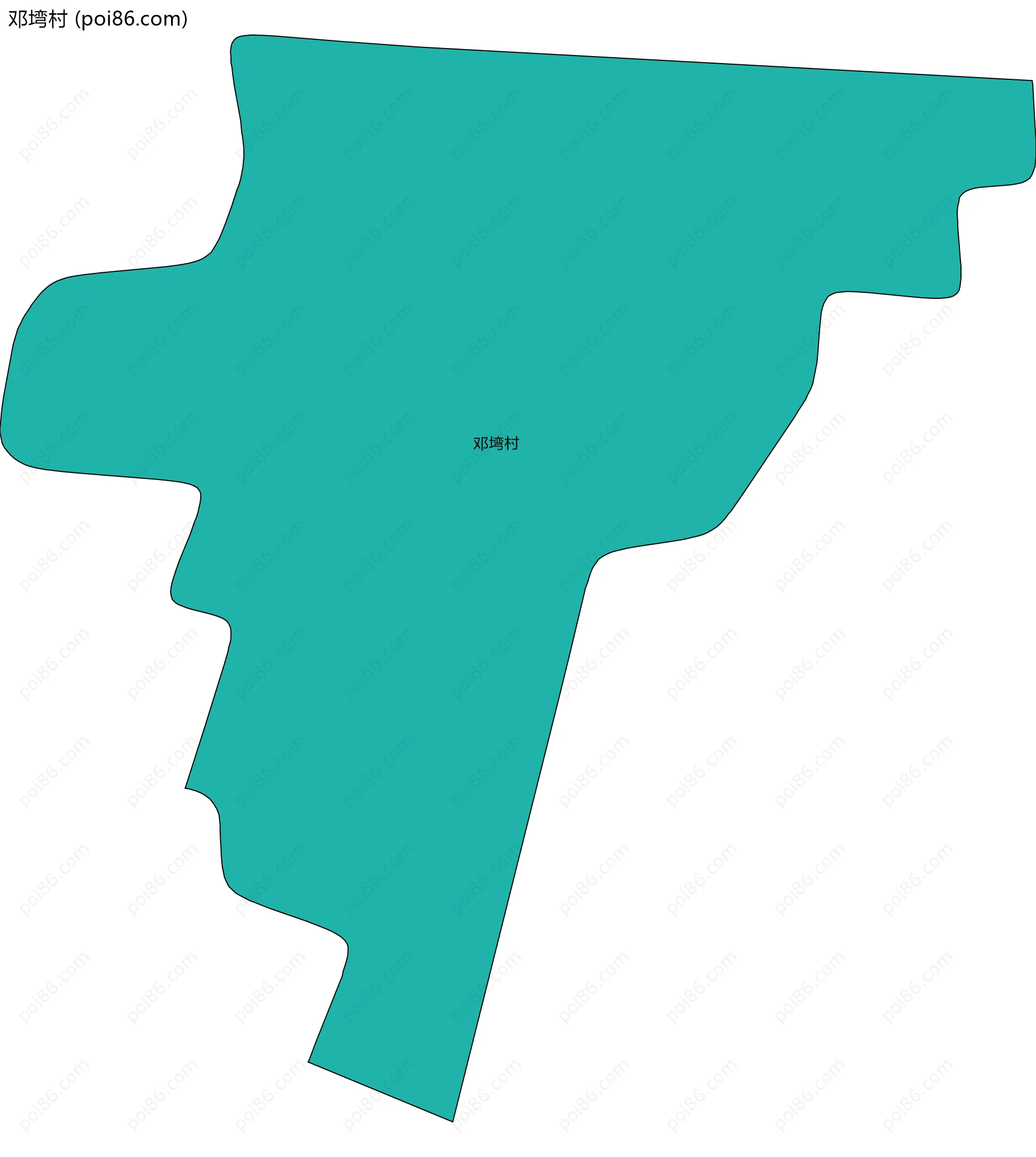 邓塆村边界地图