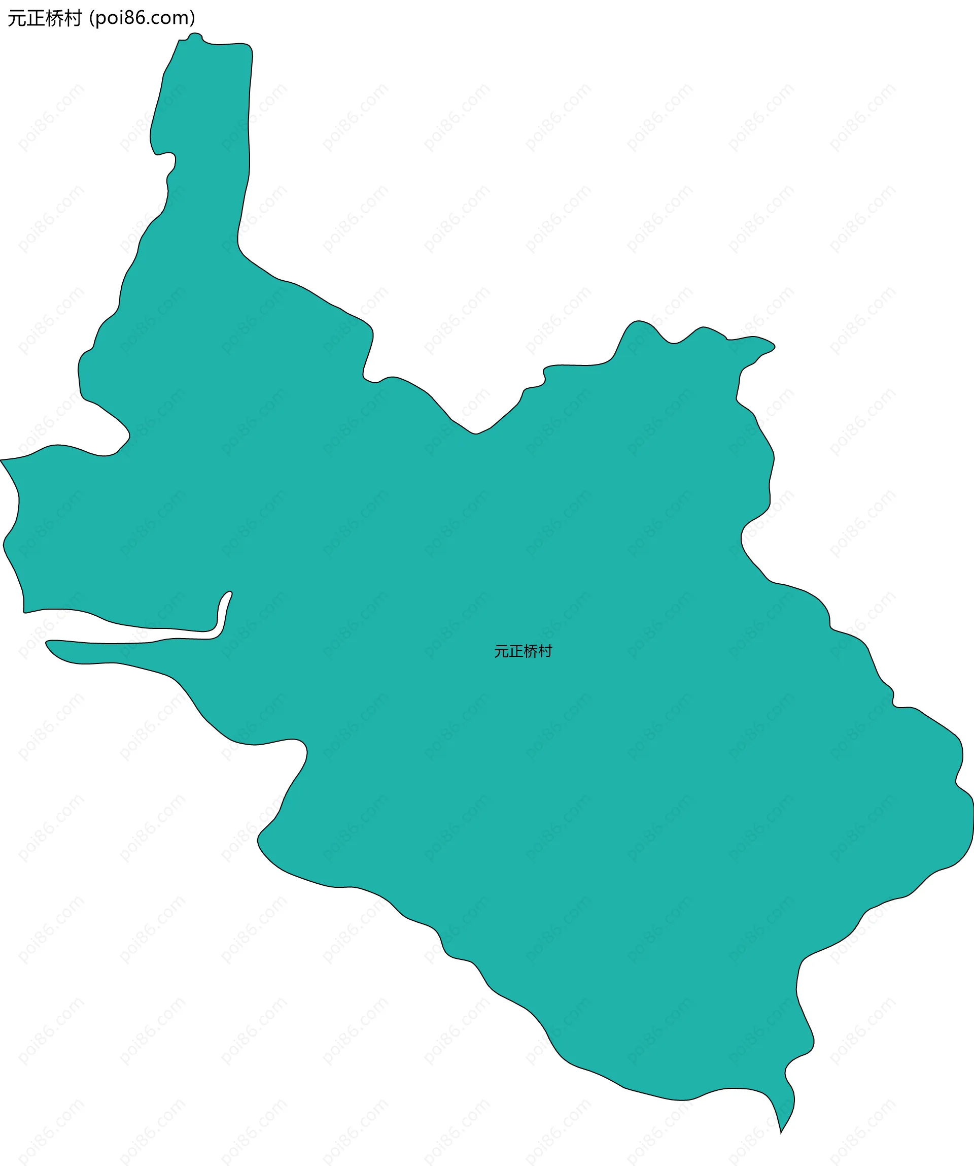 元正桥村边界地图