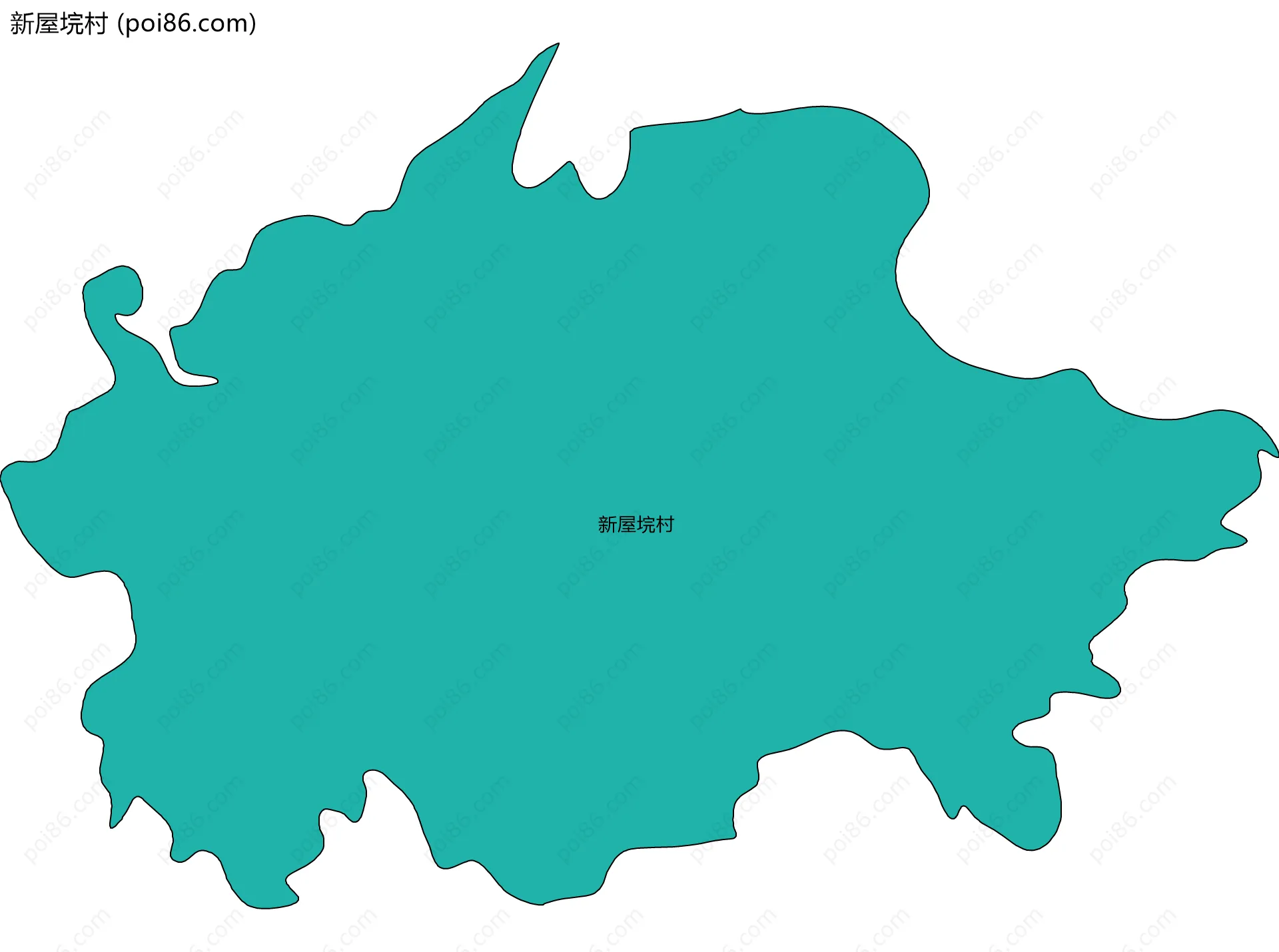 新屋垸村边界地图