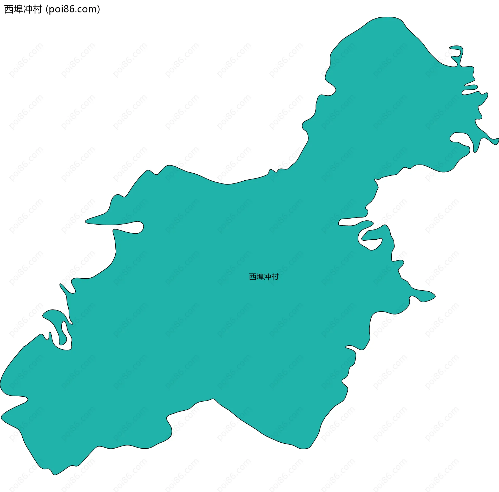 西埠冲村边界地图