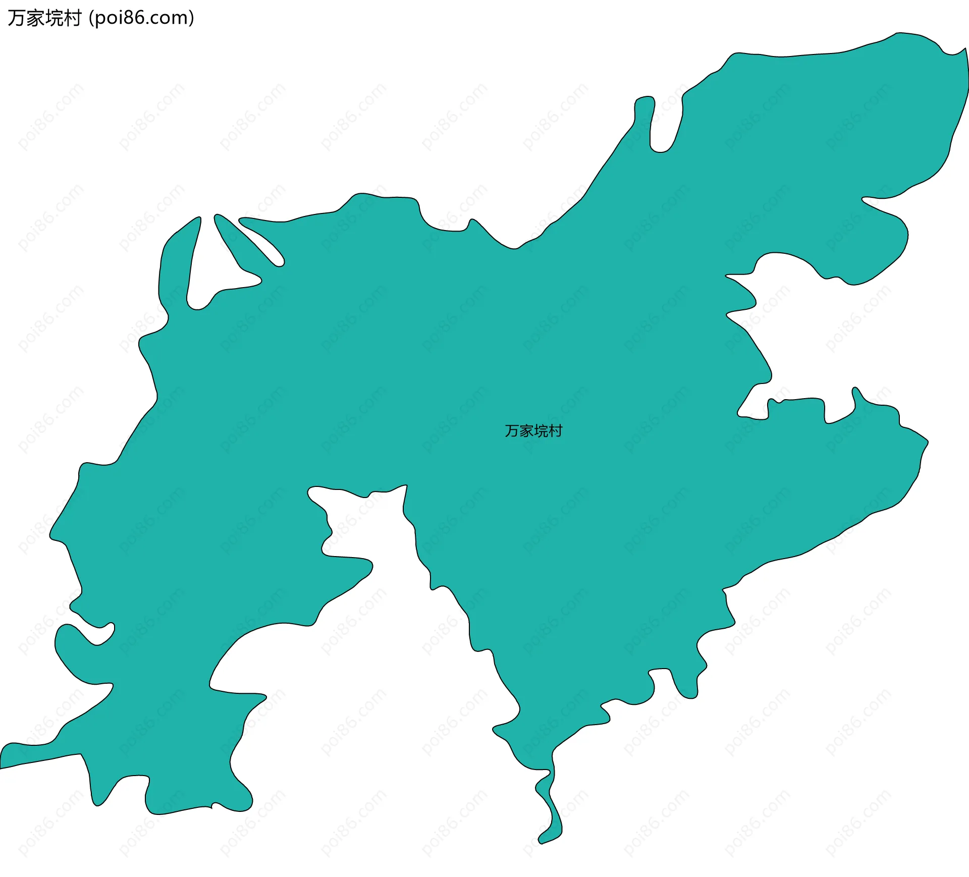 万家垸村边界地图