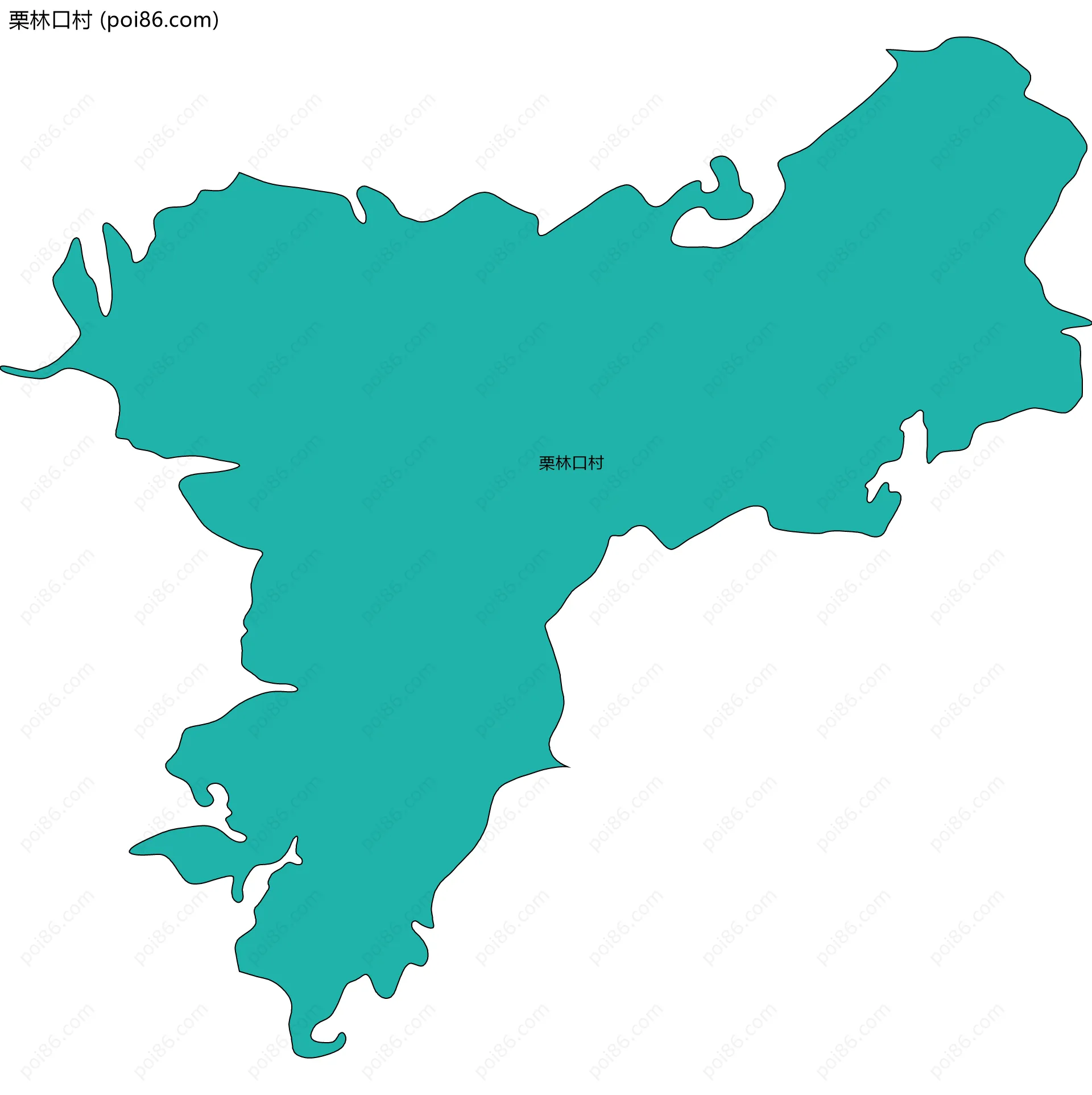 栗林口村边界地图