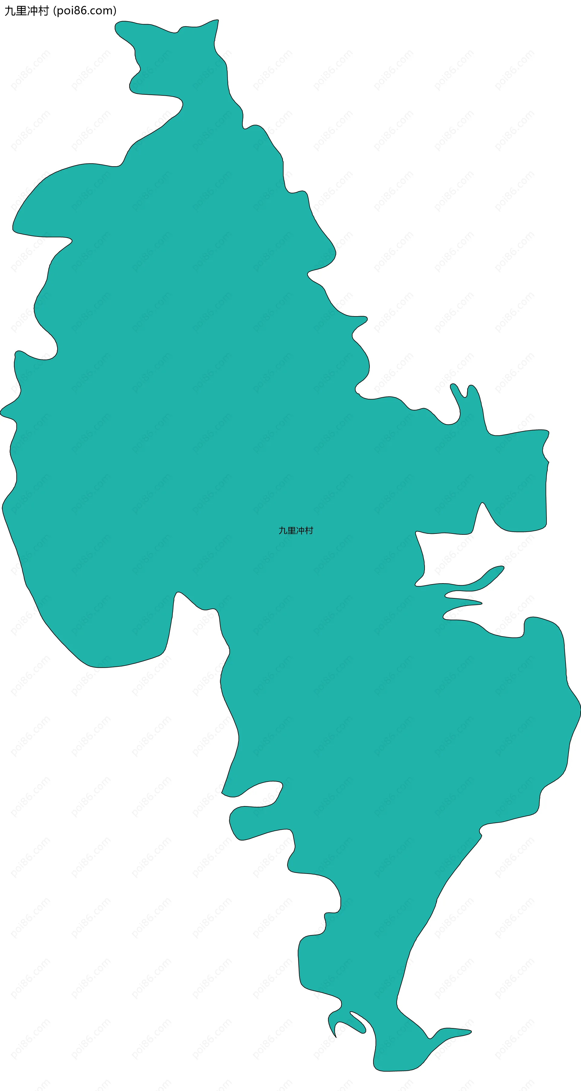 九里冲村边界地图