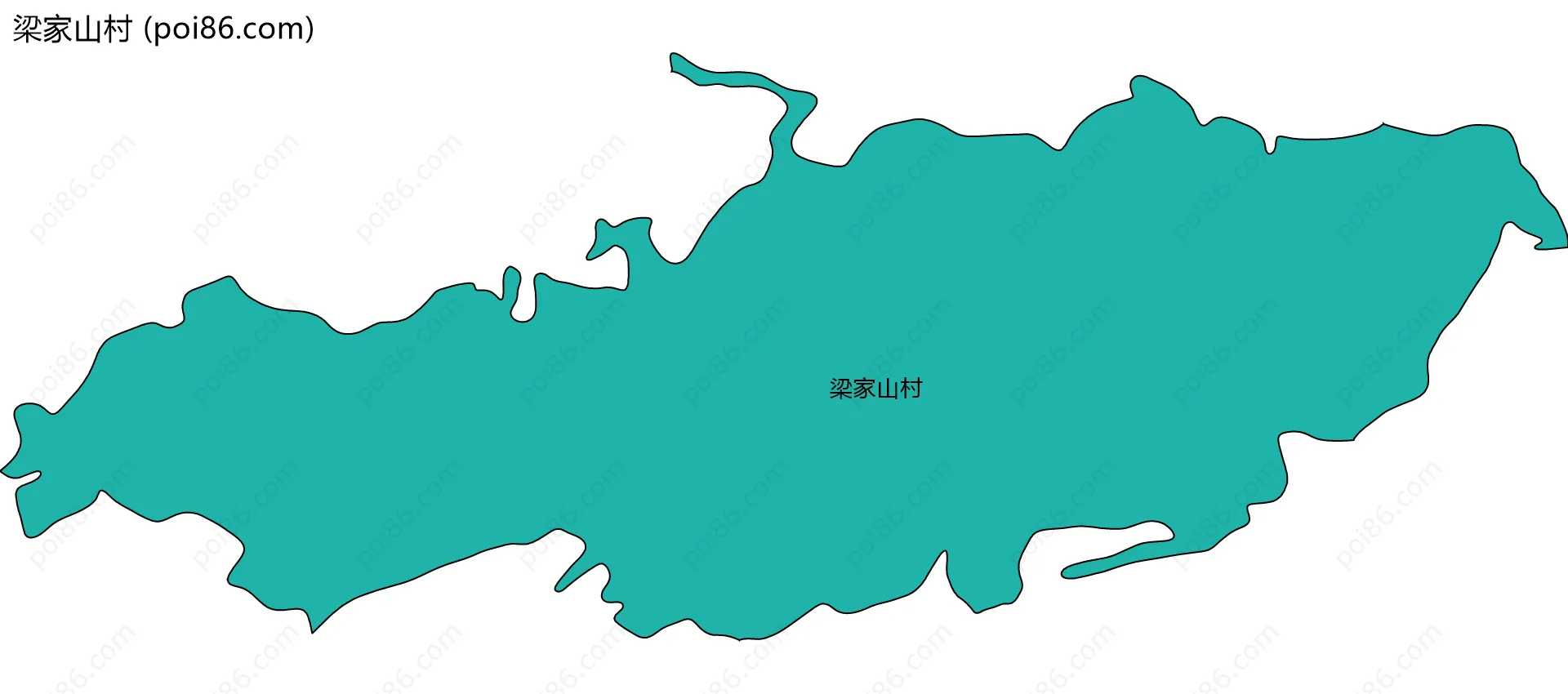 梁家山村边界地图