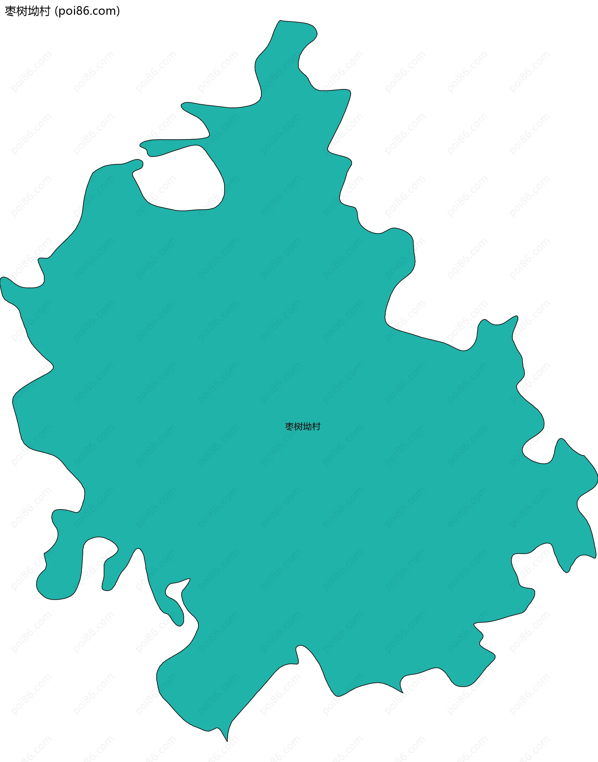 枣树坳村边界地图