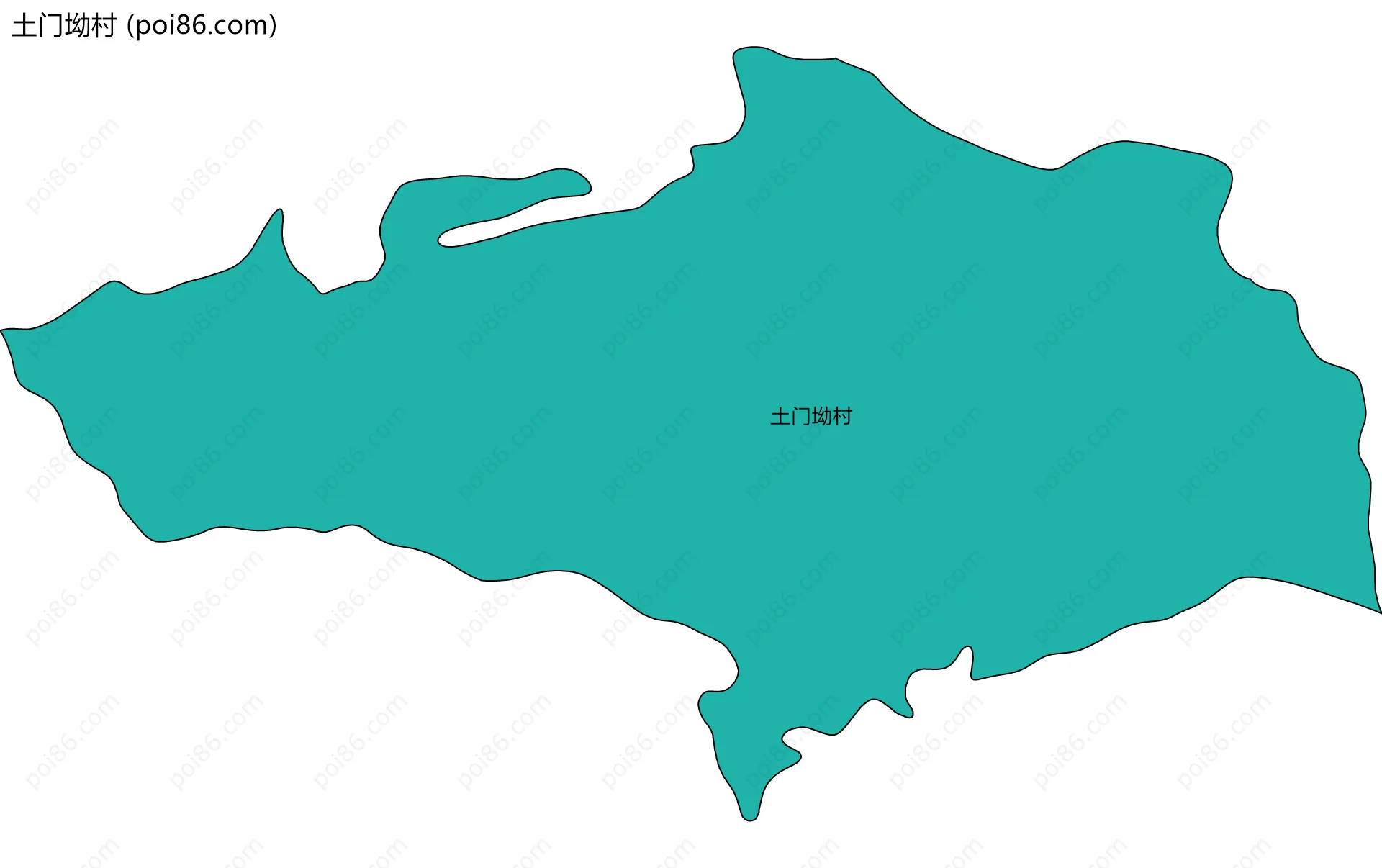 土门坳村边界地图