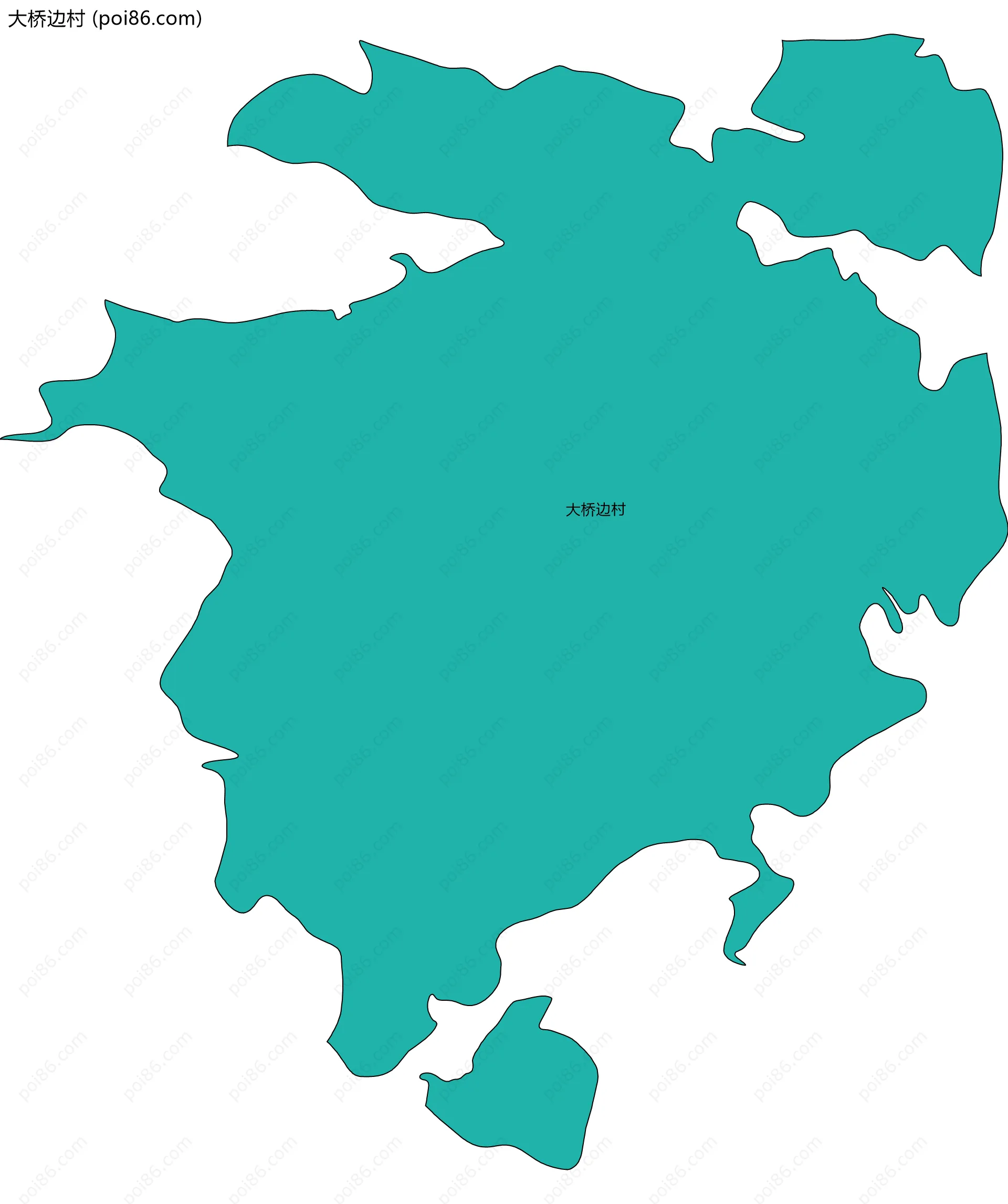 大桥边村边界地图