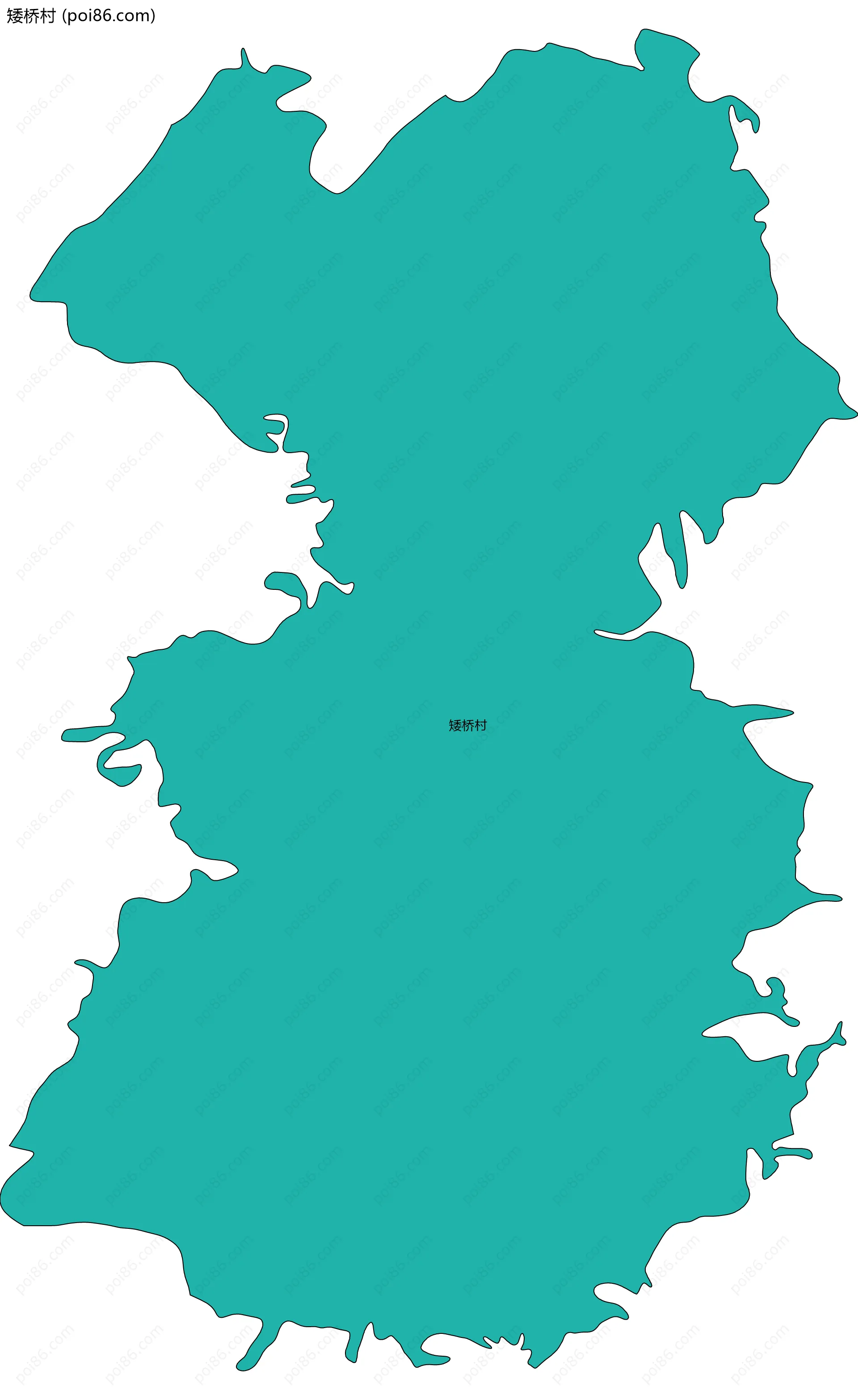 矮桥村边界地图