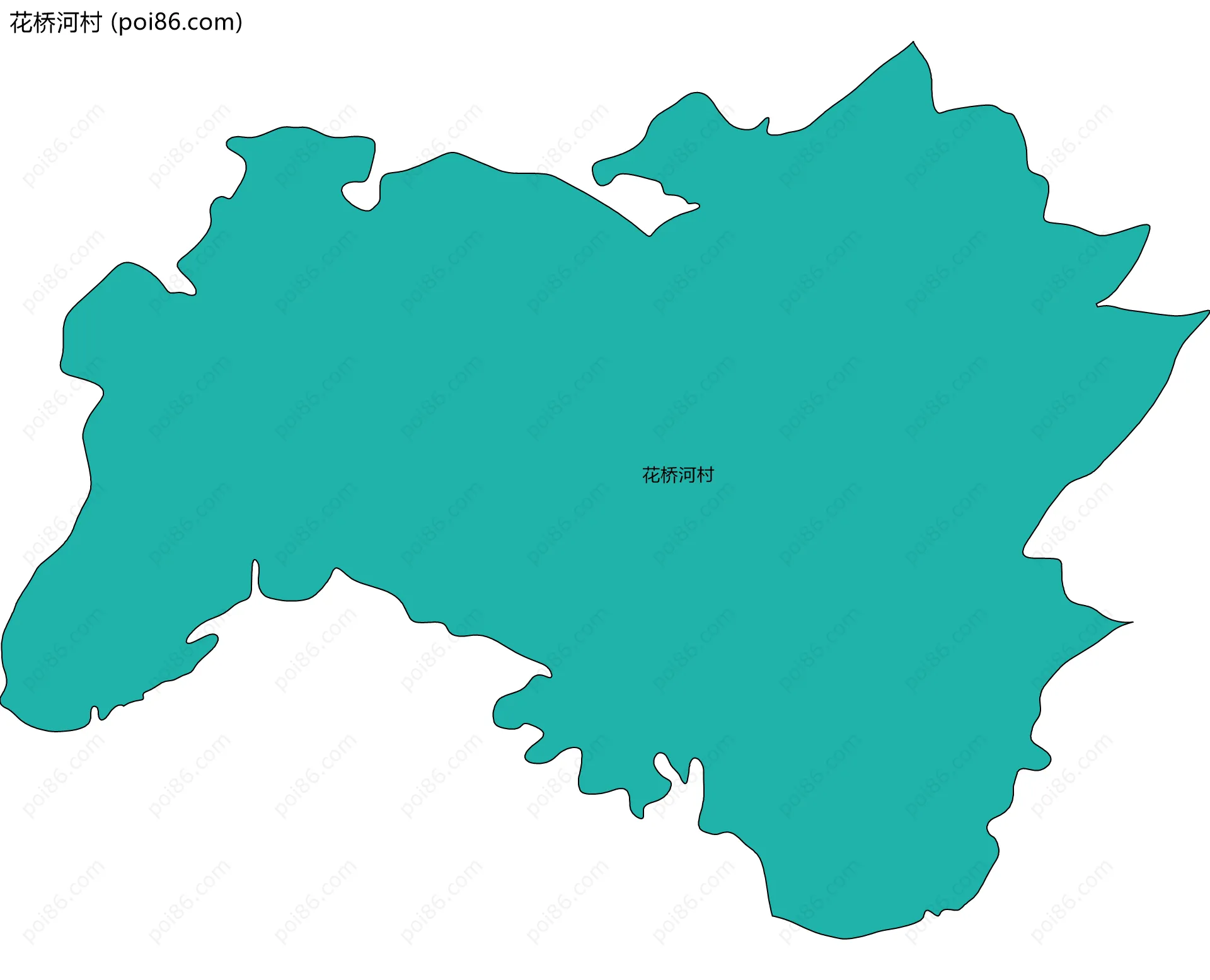 花桥河村边界地图