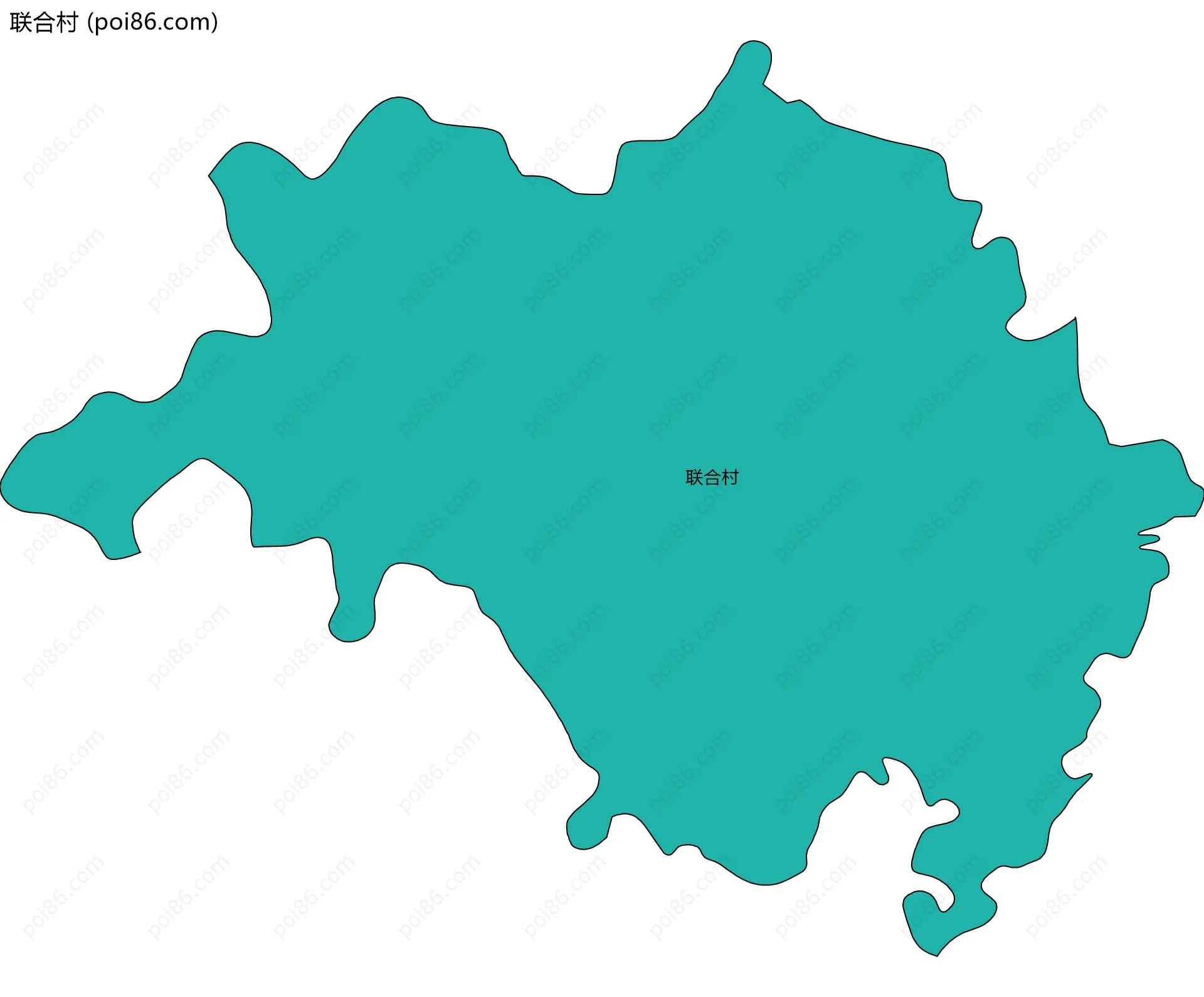 联合村边界地图