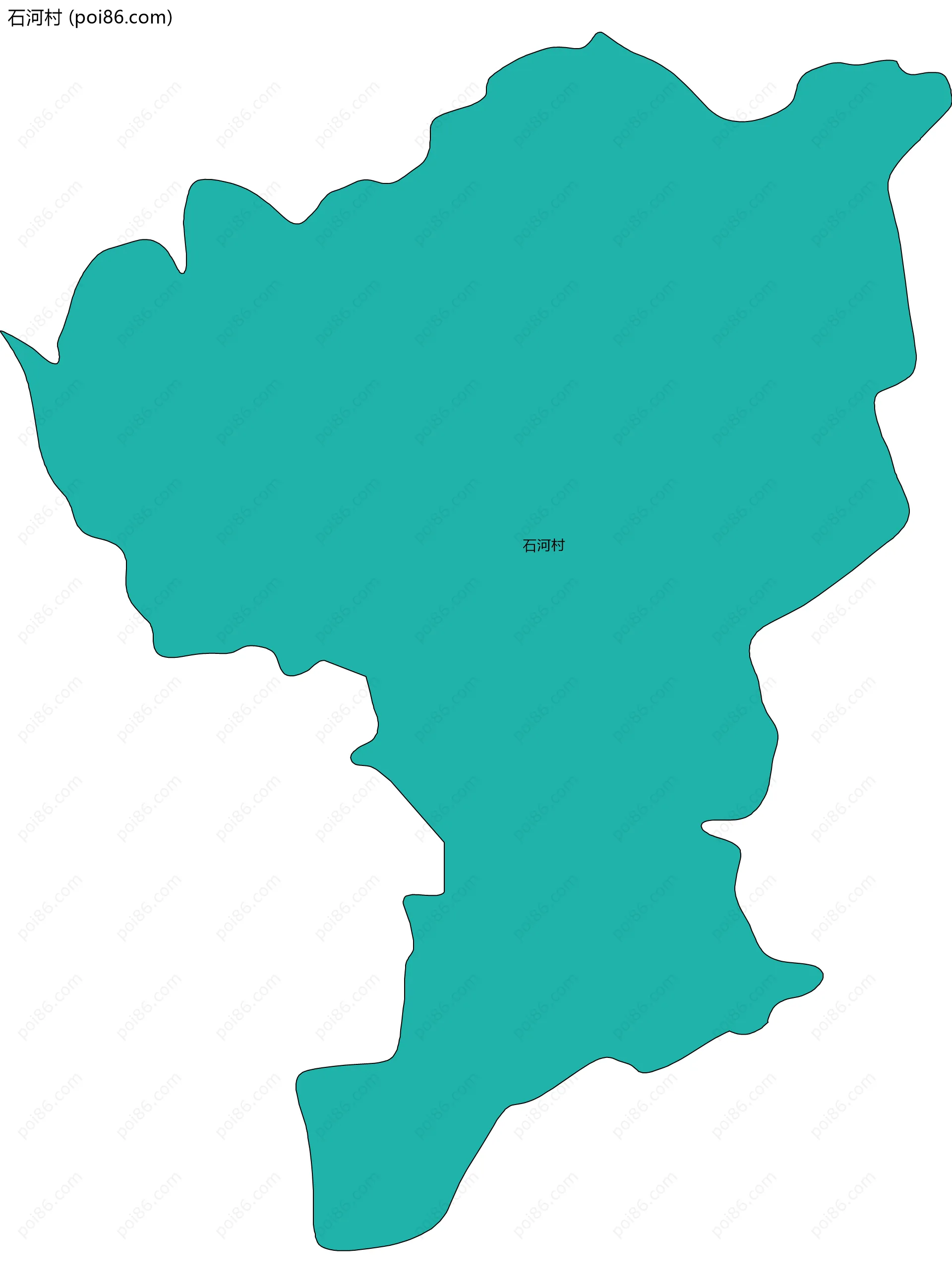 石河村边界地图