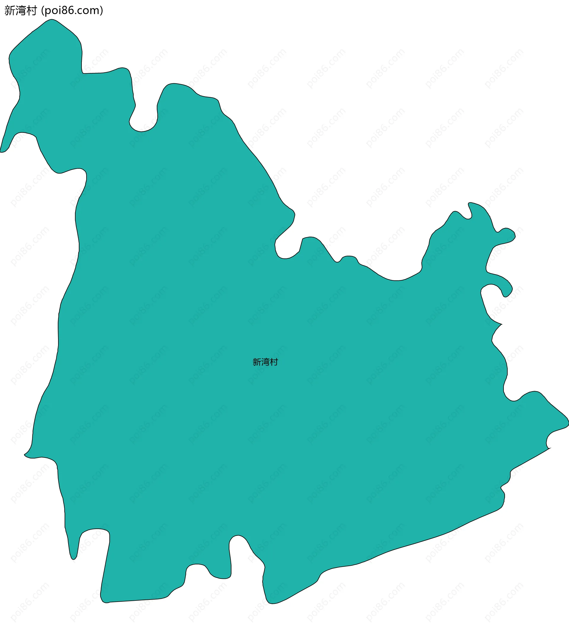 新湾村边界地图