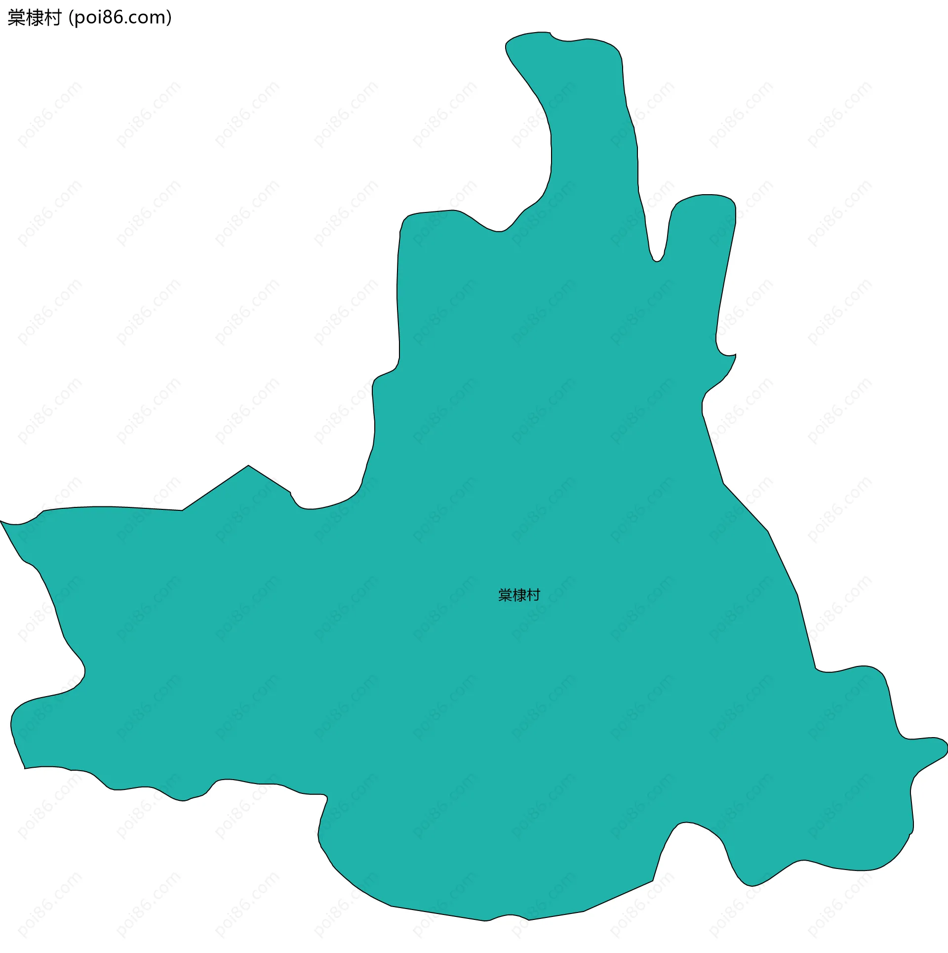 棠棣村边界地图