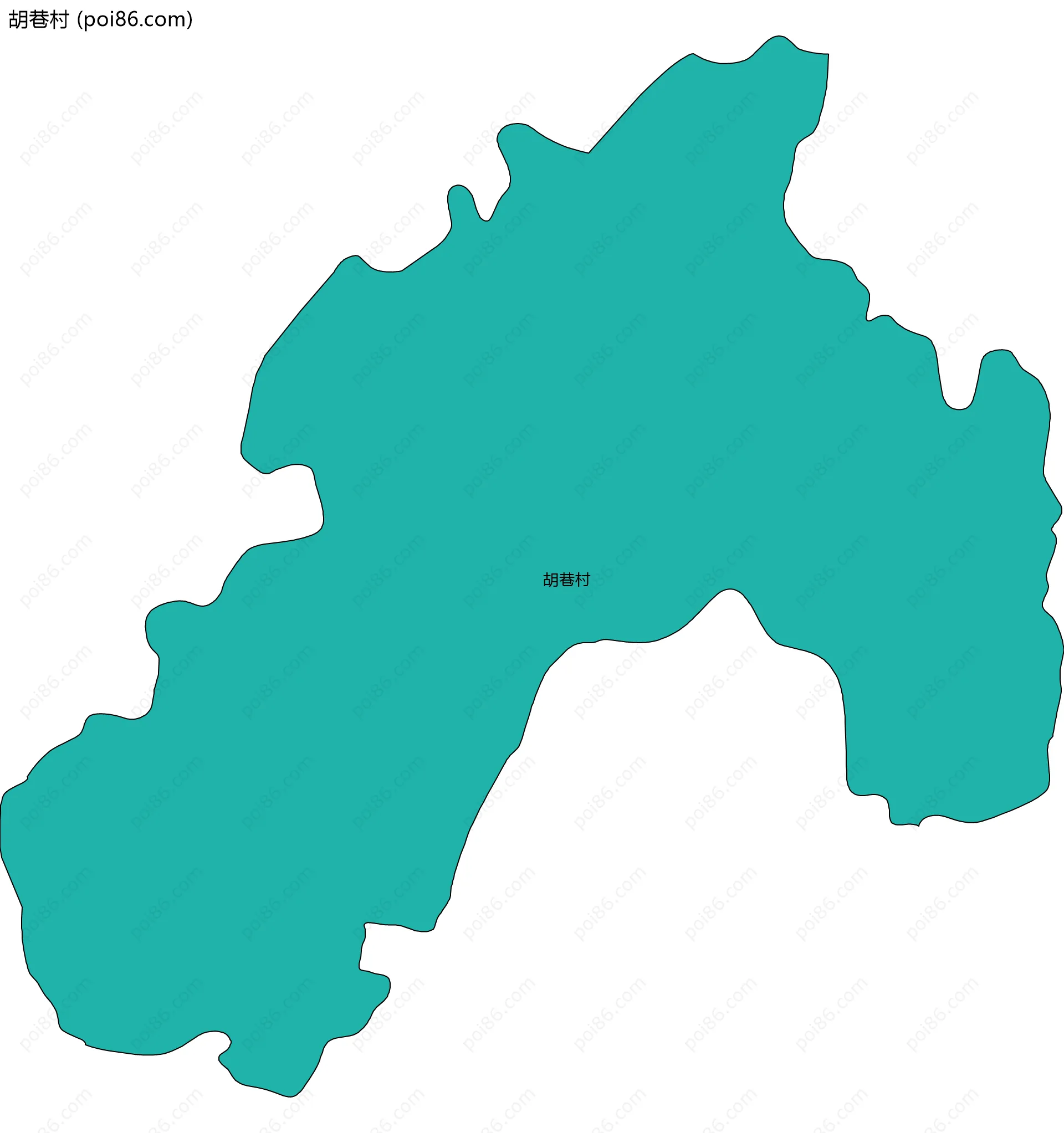 胡巷村边界地图