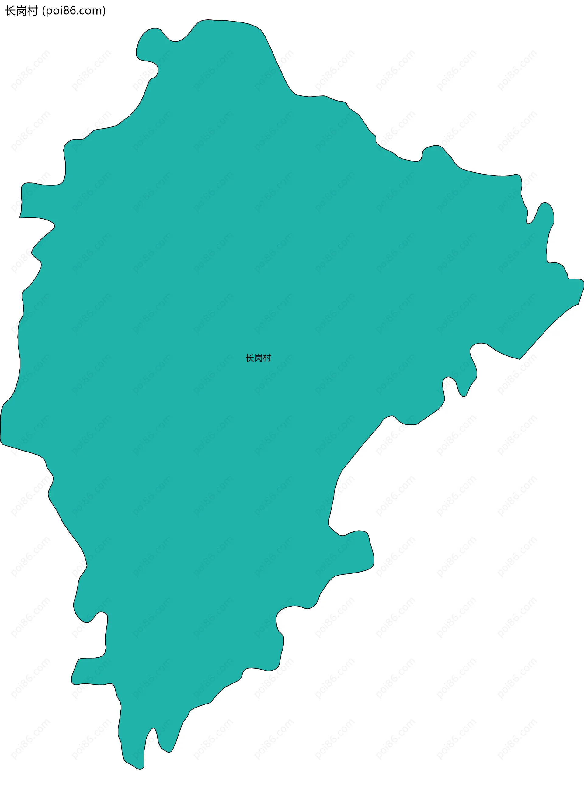 长岗村边界地图