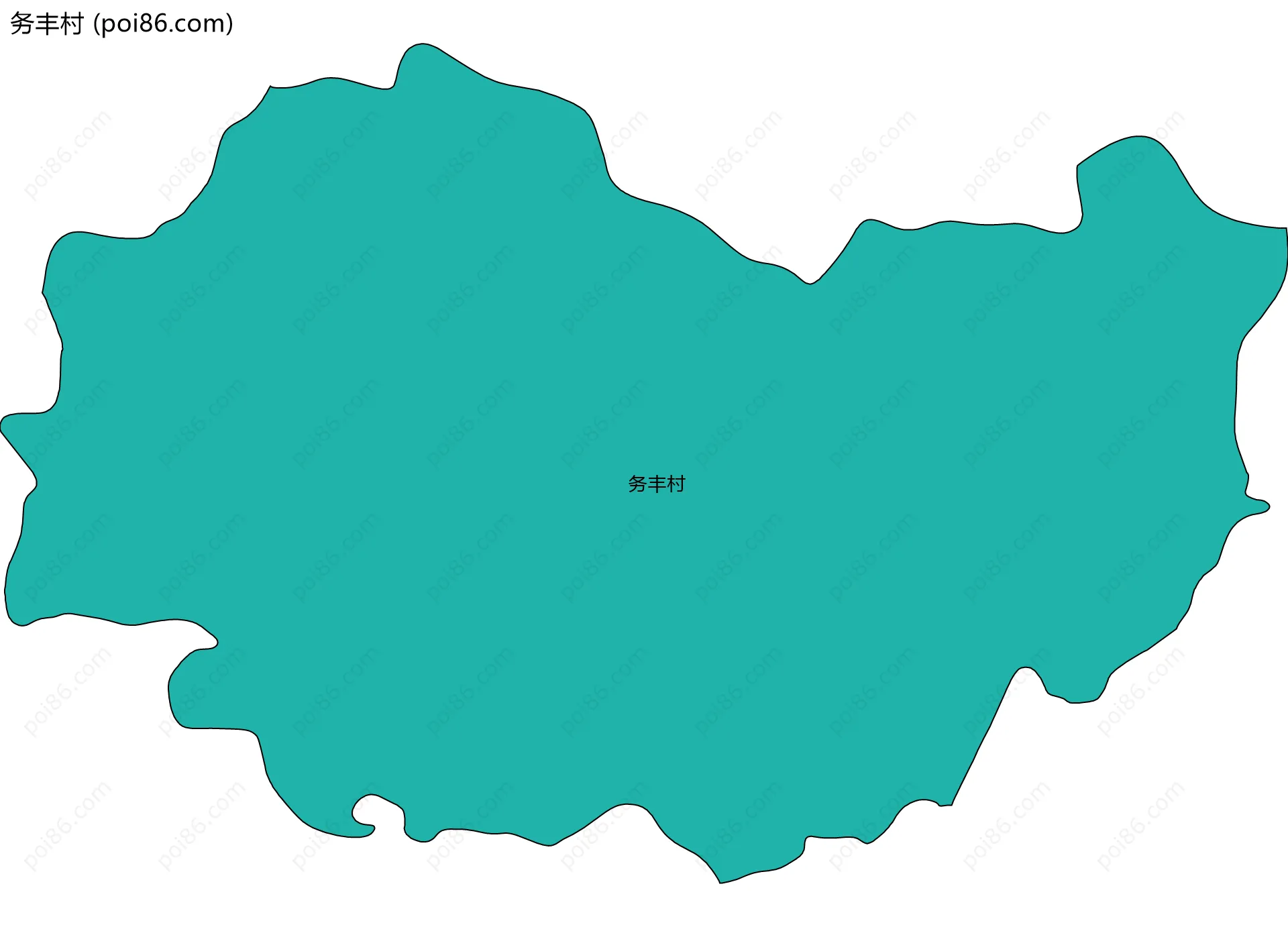 务丰村边界地图