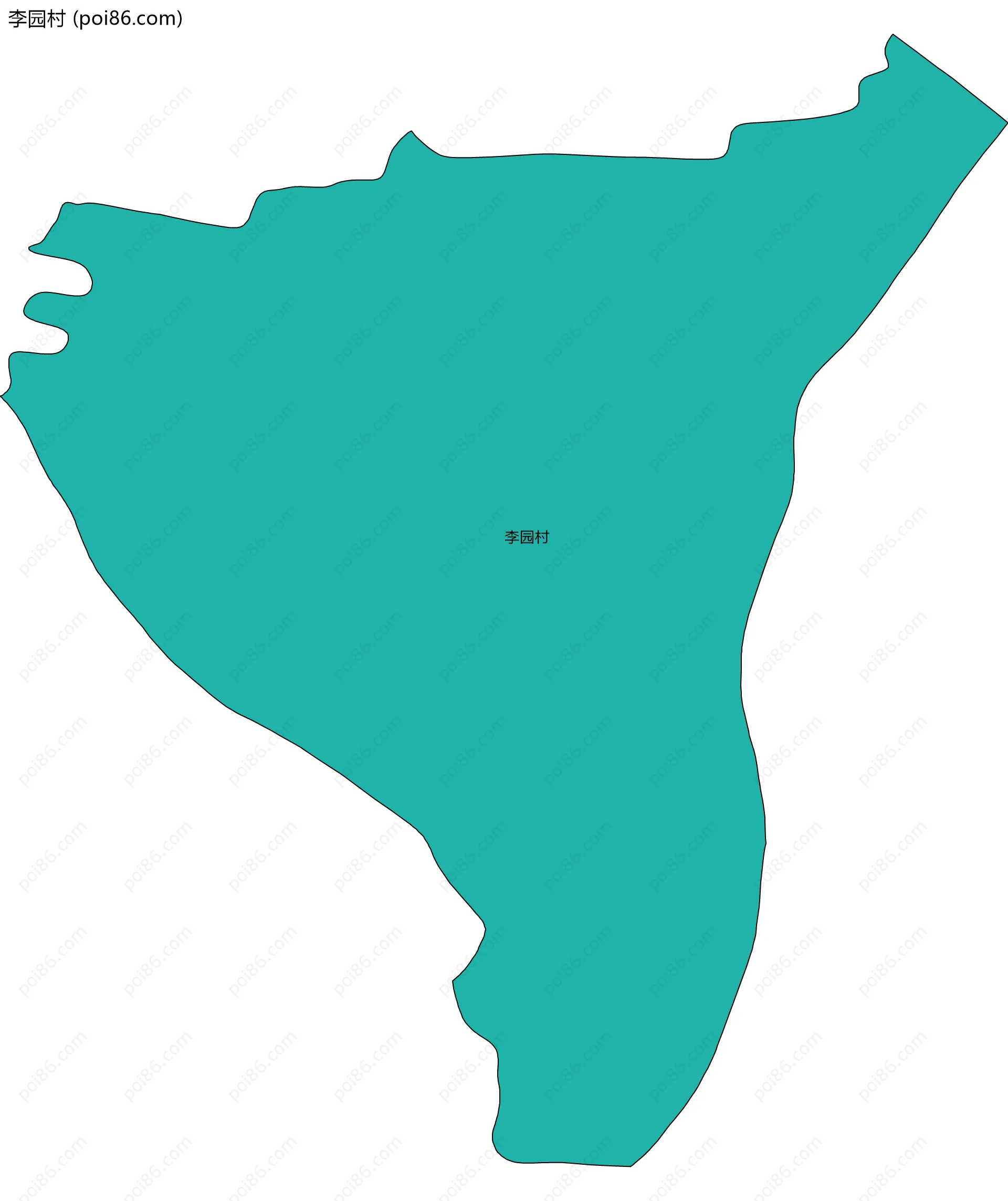 李园村边界地图