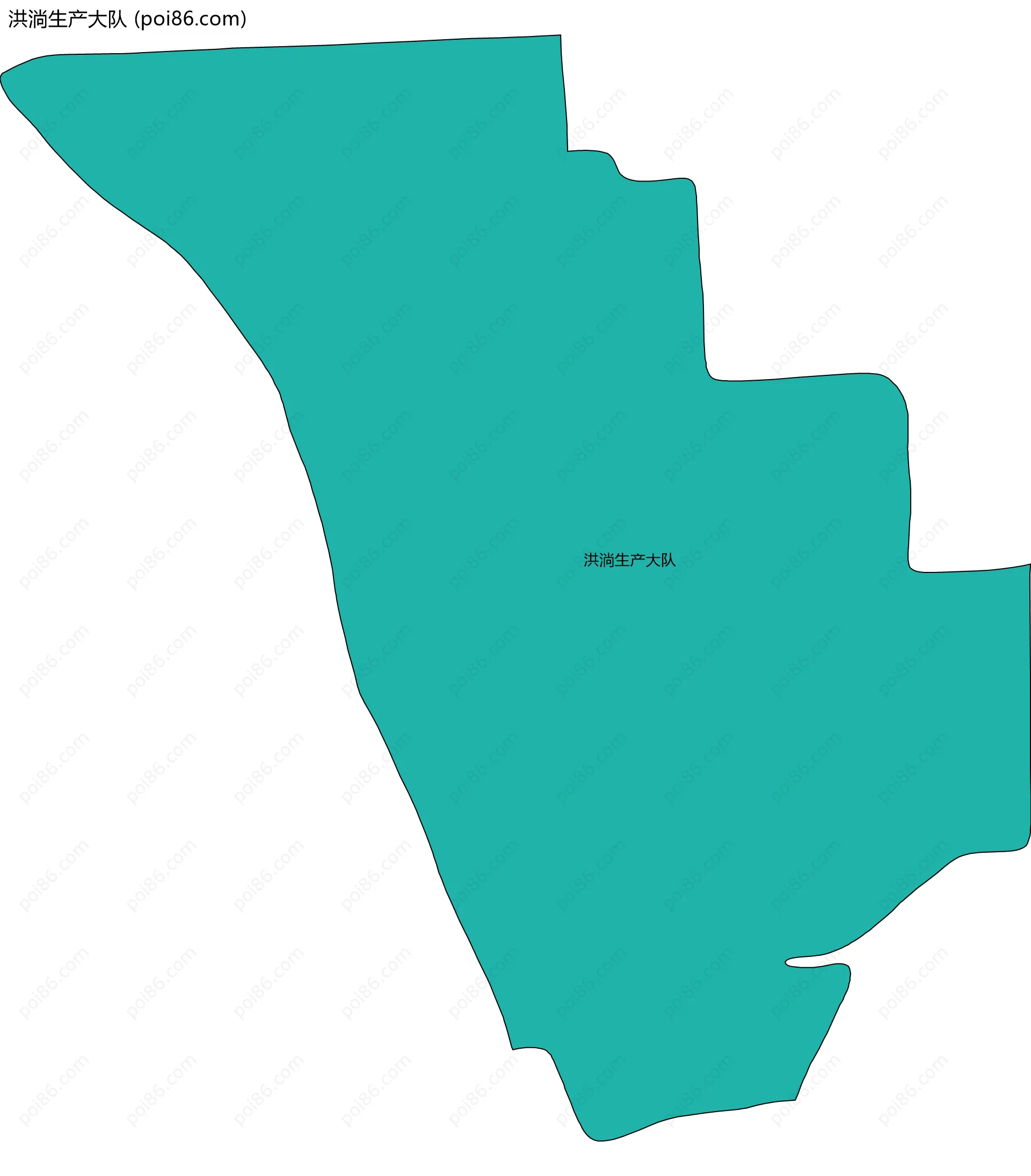 洪淌生产大队边界地图