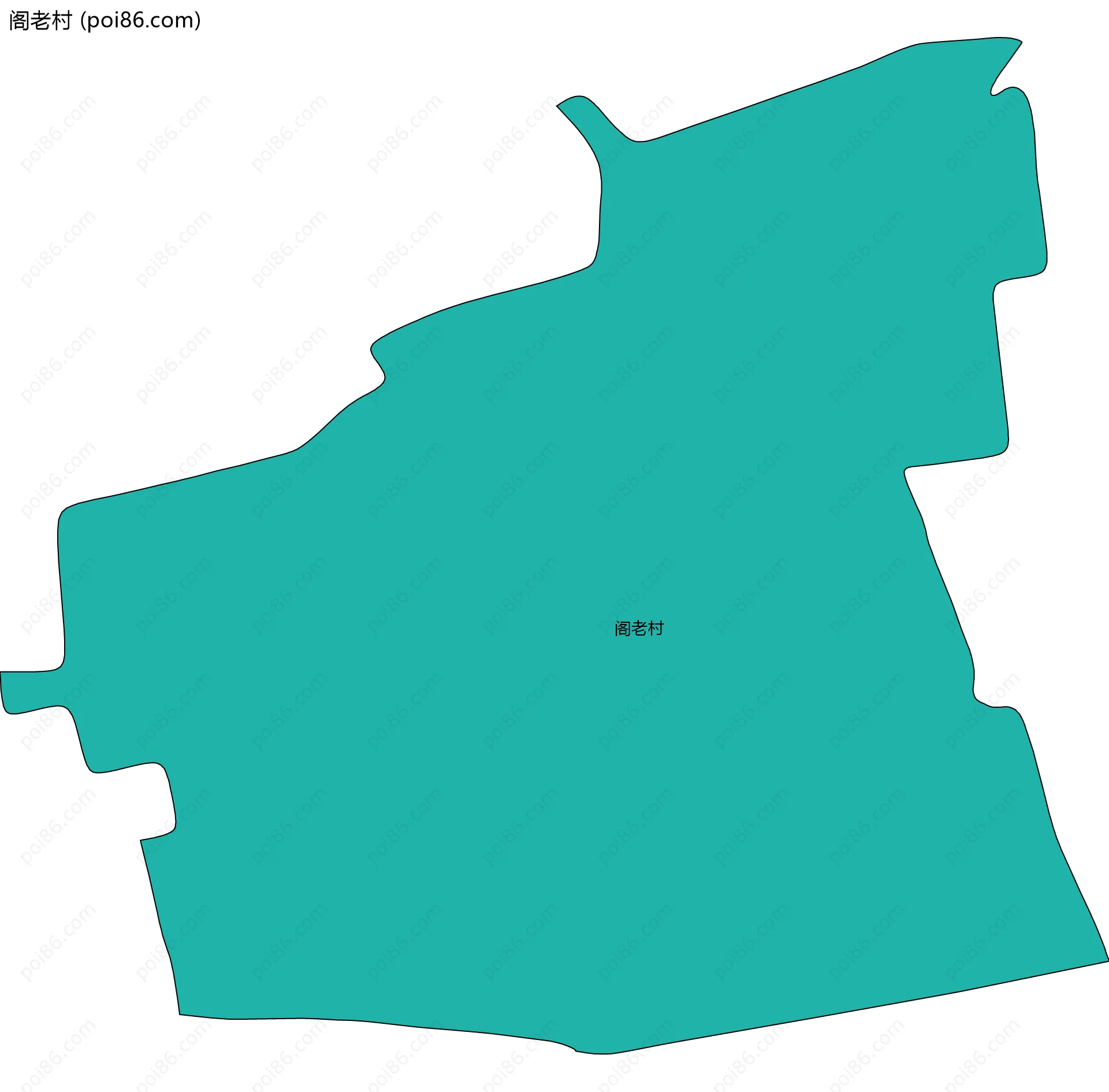 阁老村边界地图