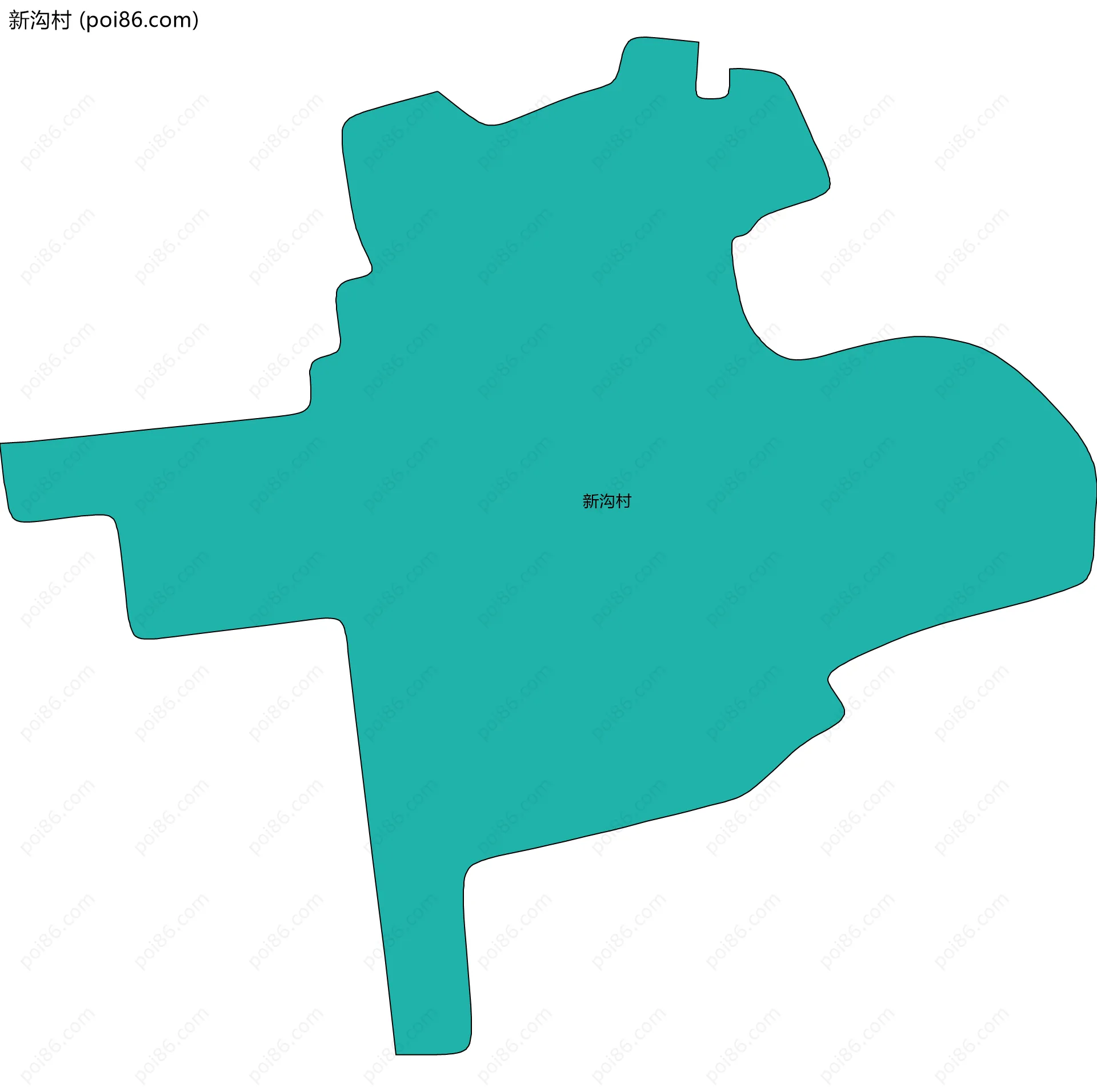 新沟村边界地图