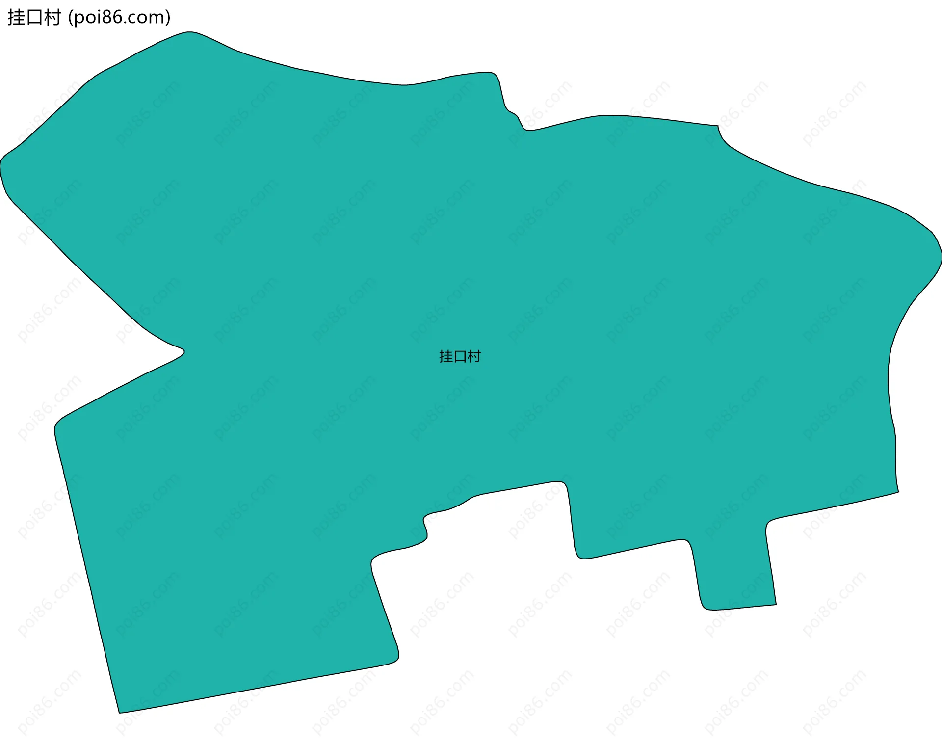挂口村边界地图