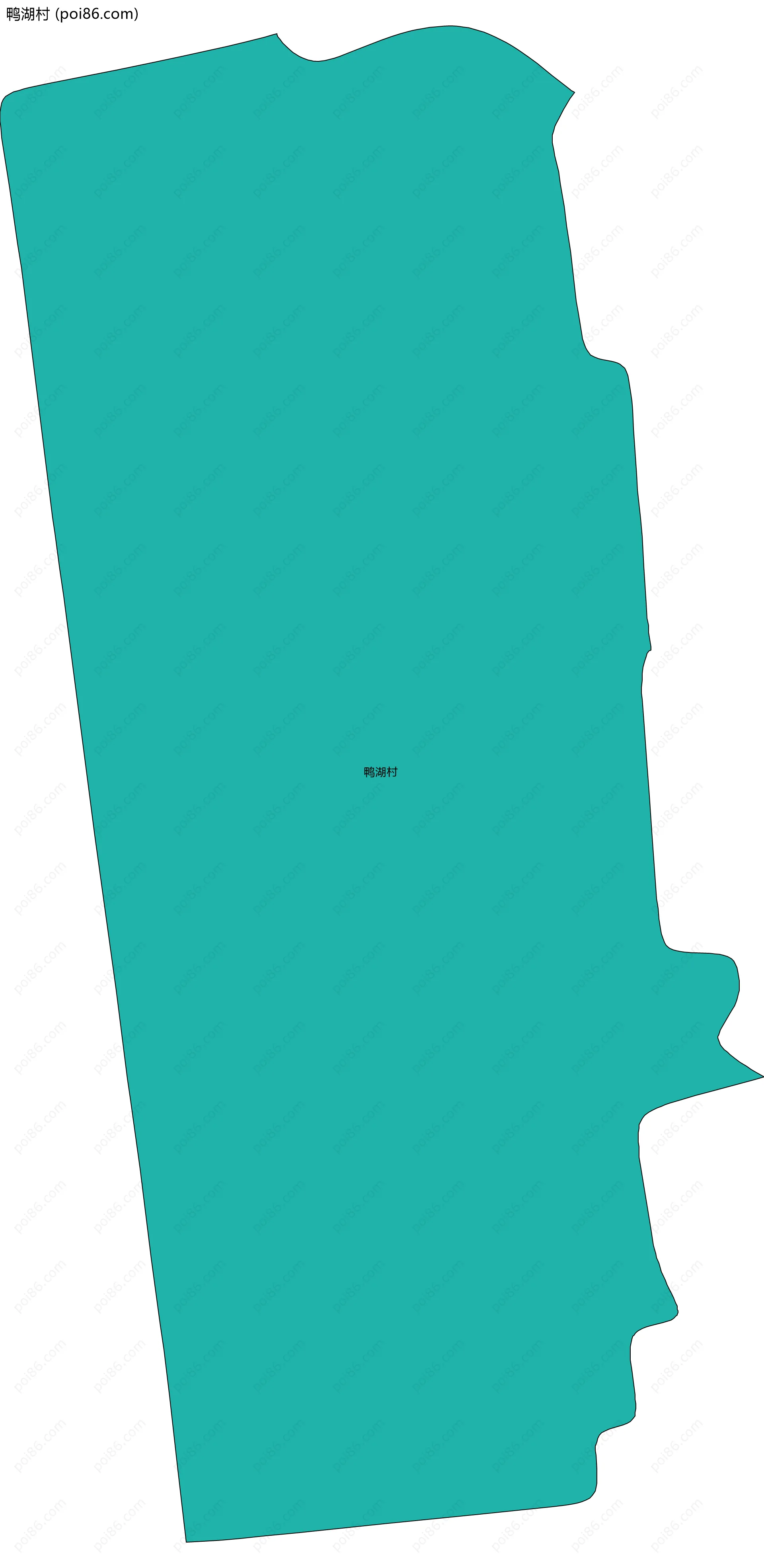 鸭湖村边界地图