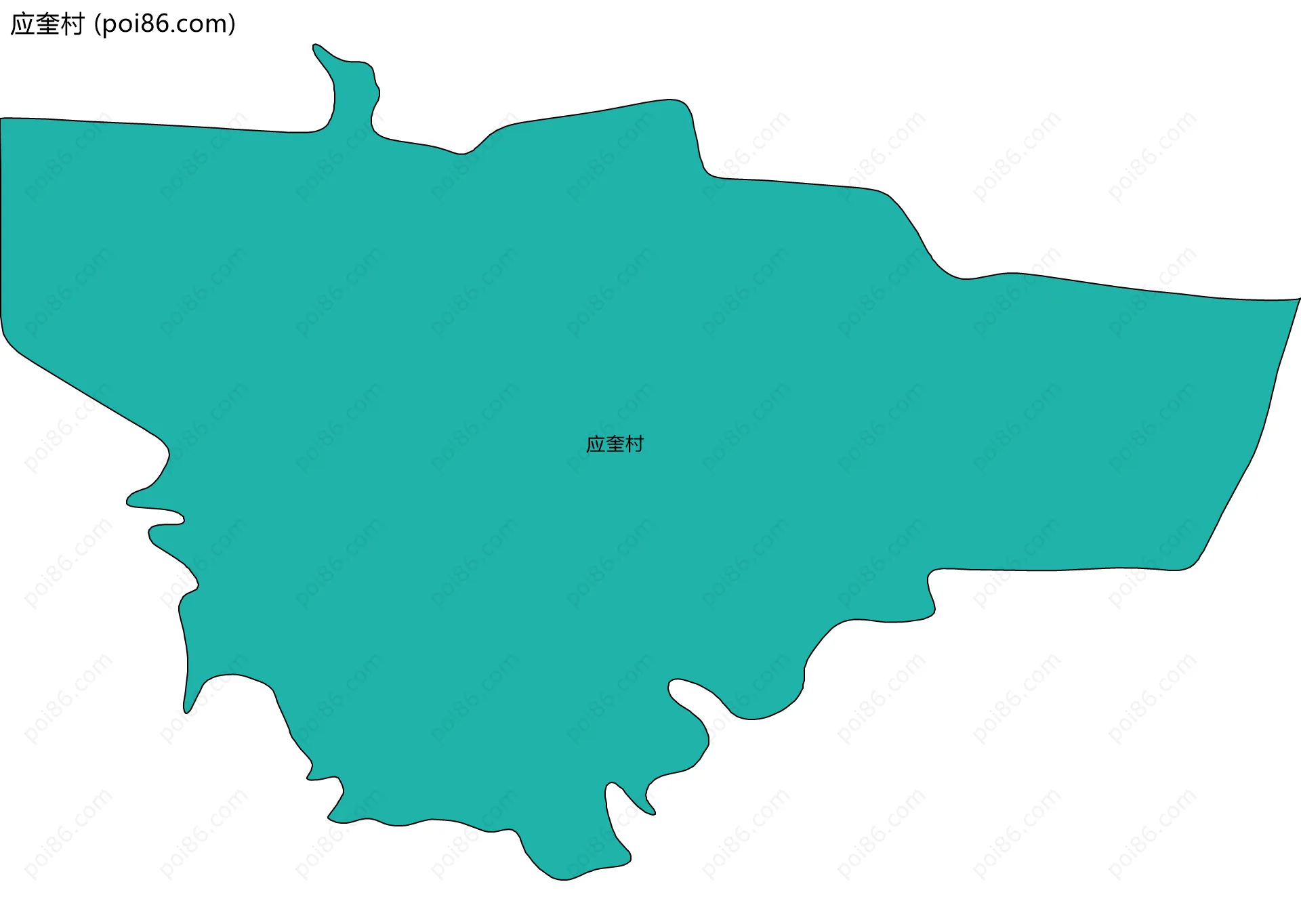 应奎村边界地图