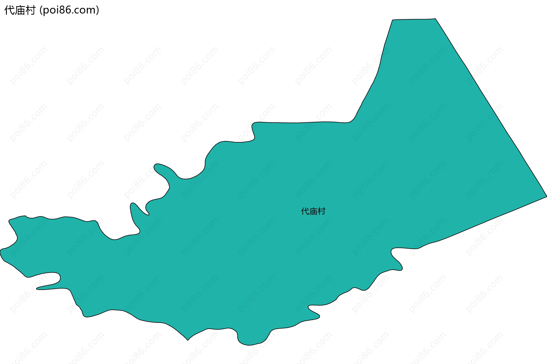 代庙村边界地图