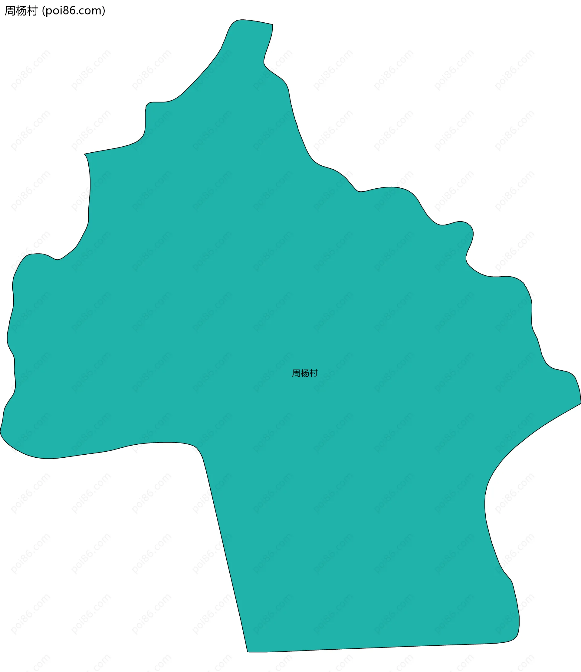 周杨村边界地图