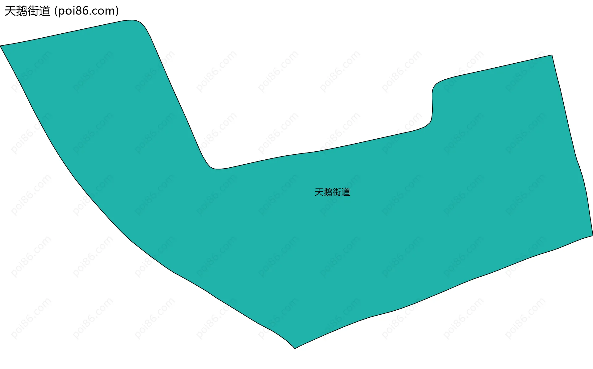 天鹅街道边界地图