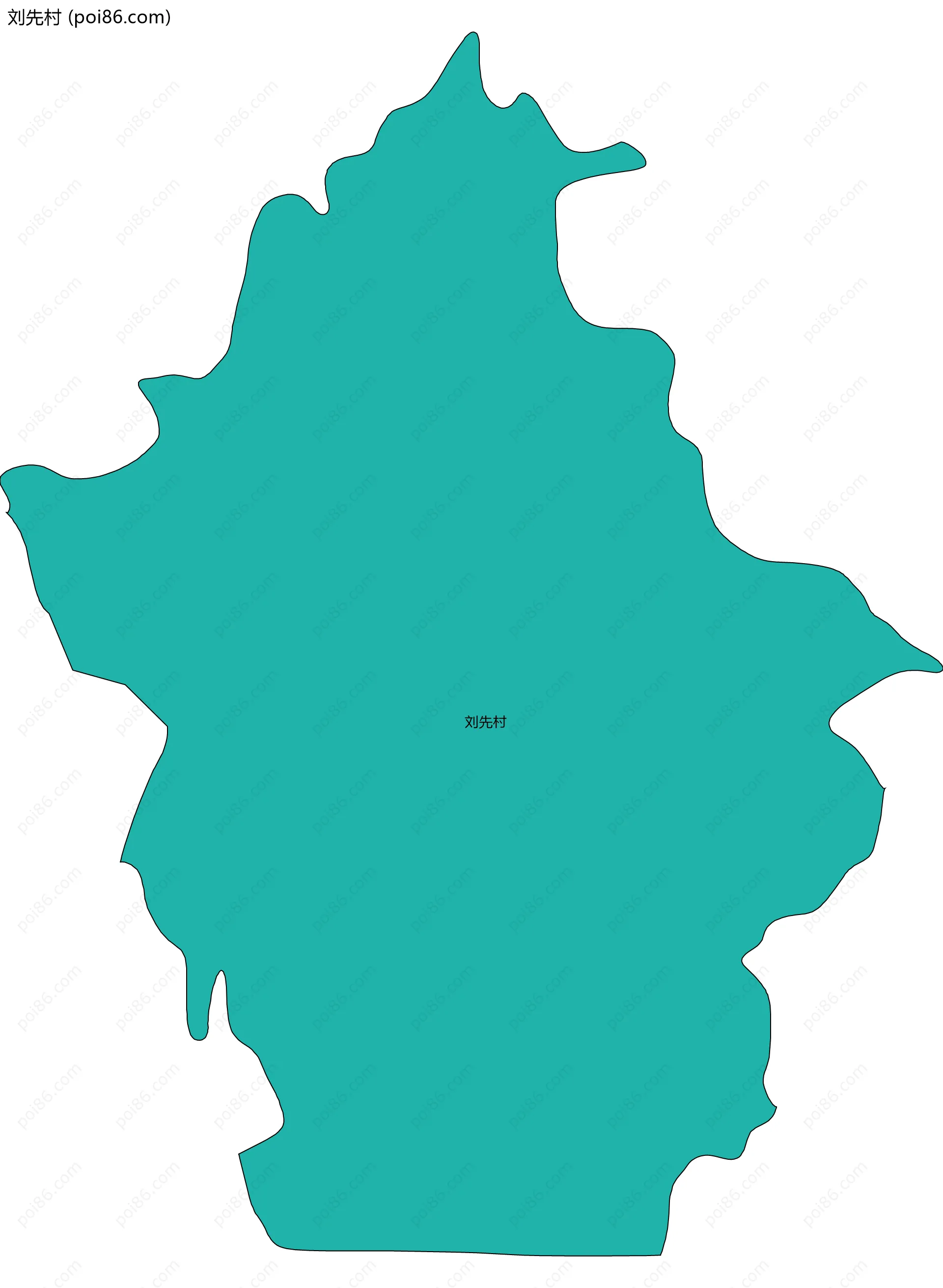 刘先村边界地图