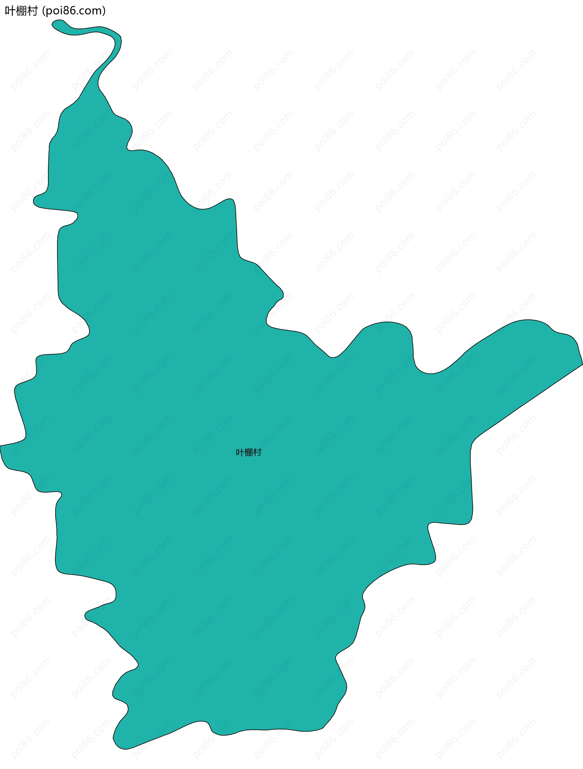 叶棚村边界地图