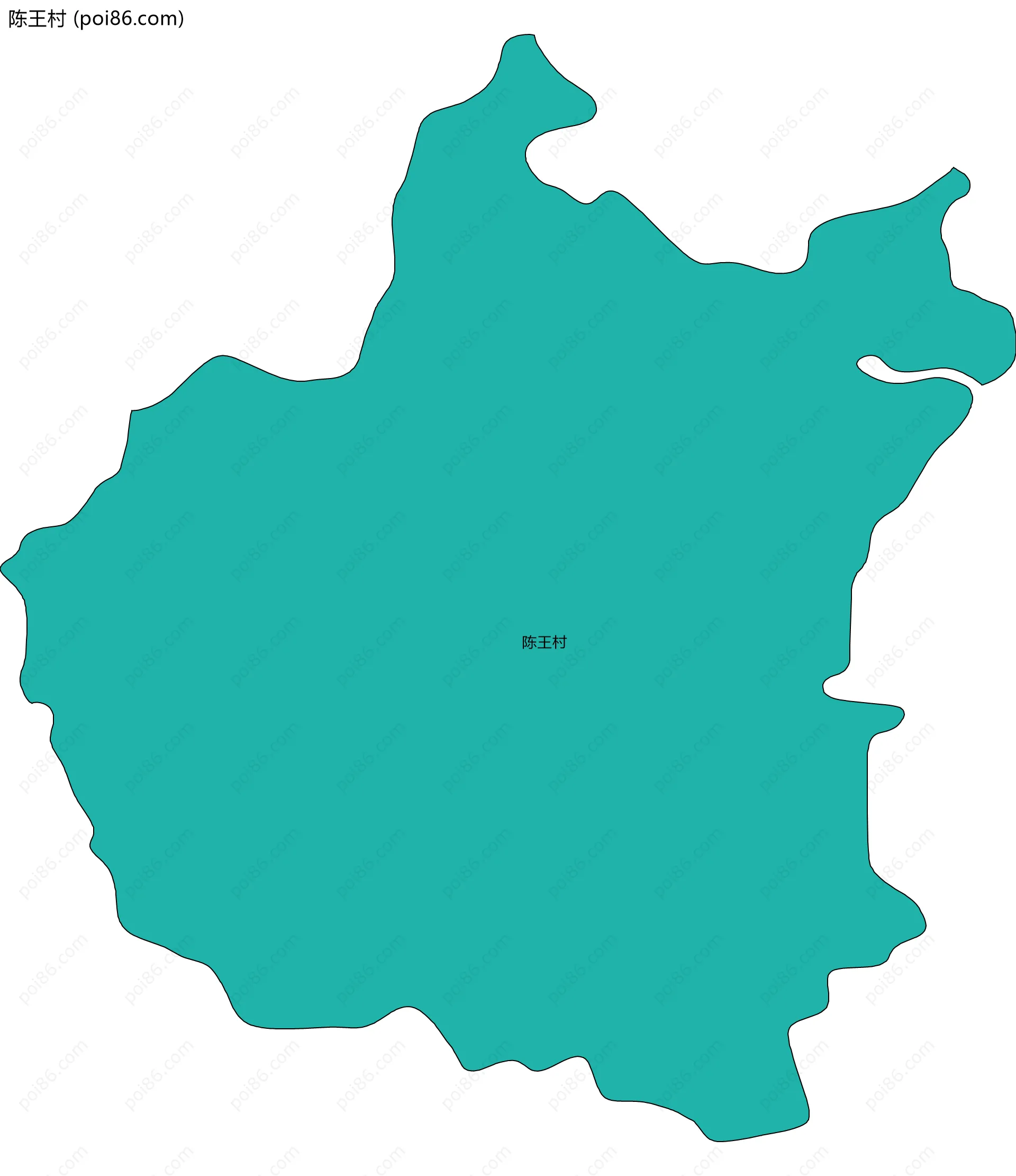 陈王村边界地图