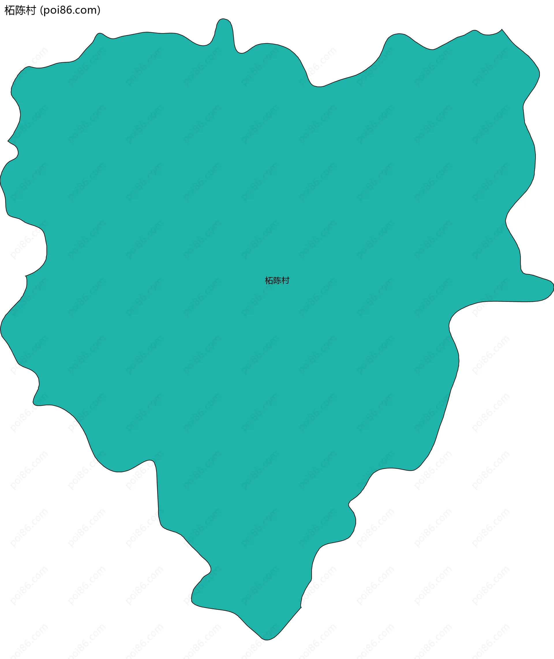 柘陈村边界地图