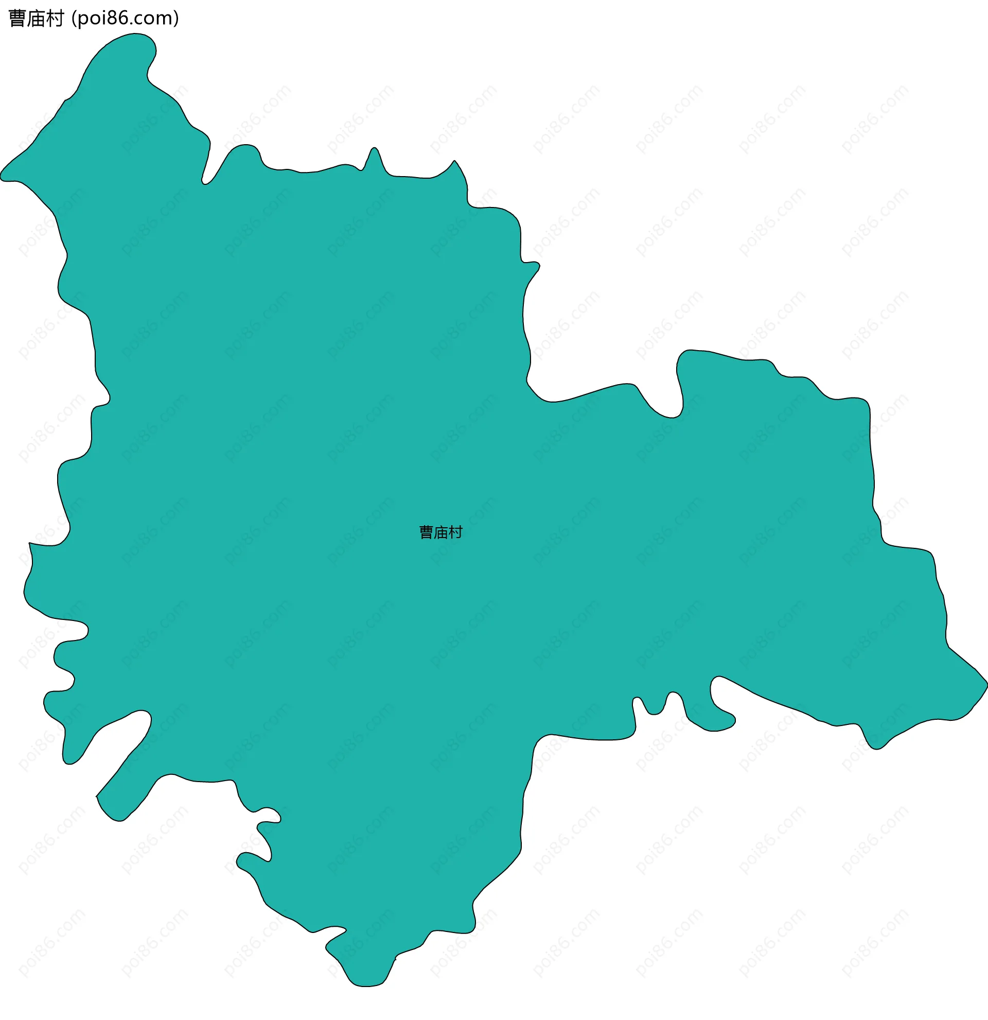 曹庙村边界地图