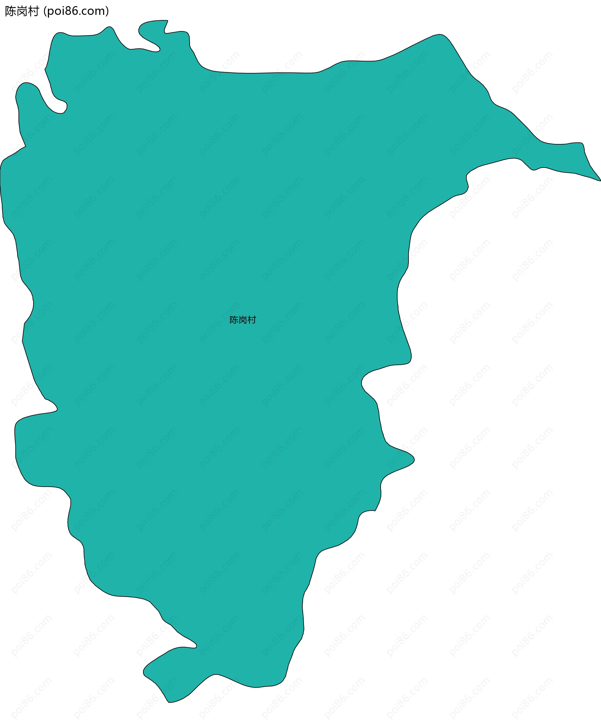 陈岗村边界地图