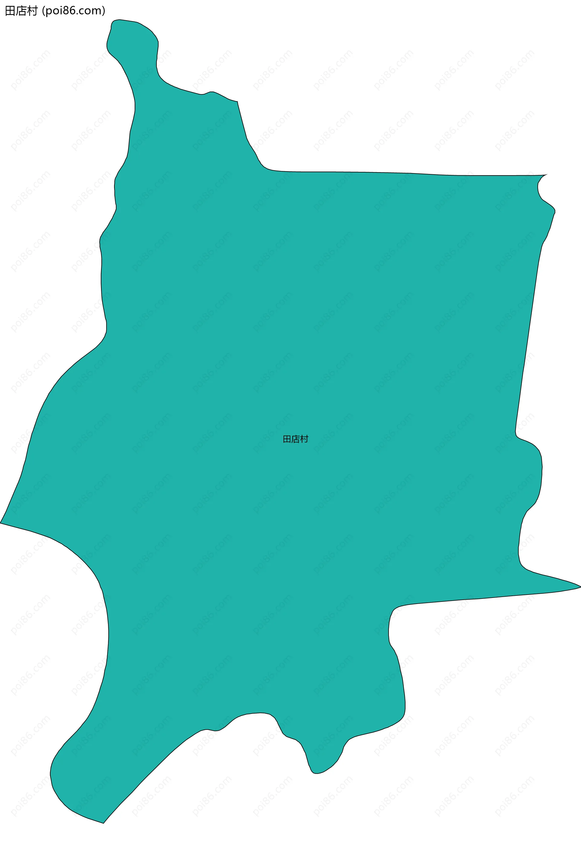 田店村边界地图