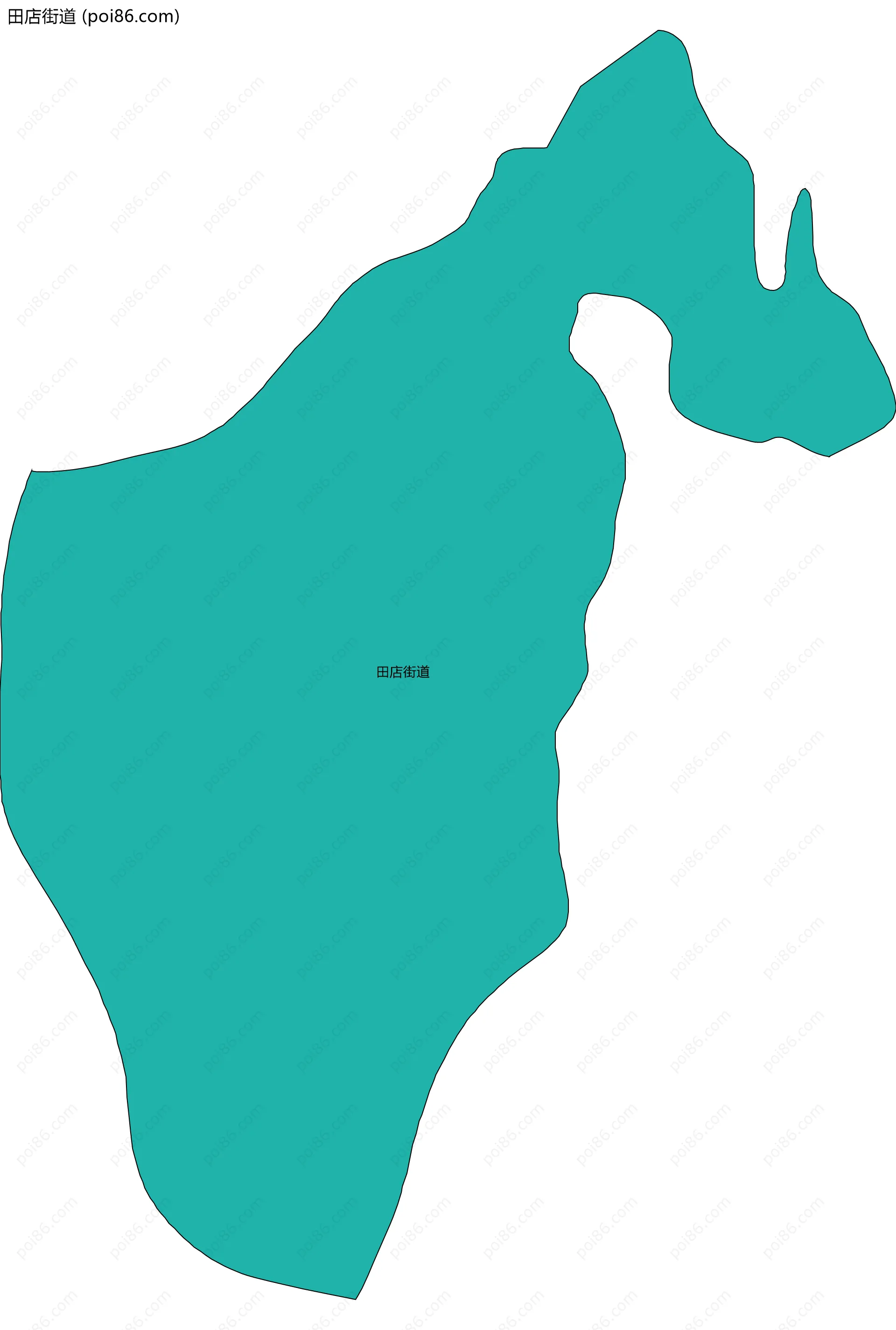 田店街道边界地图