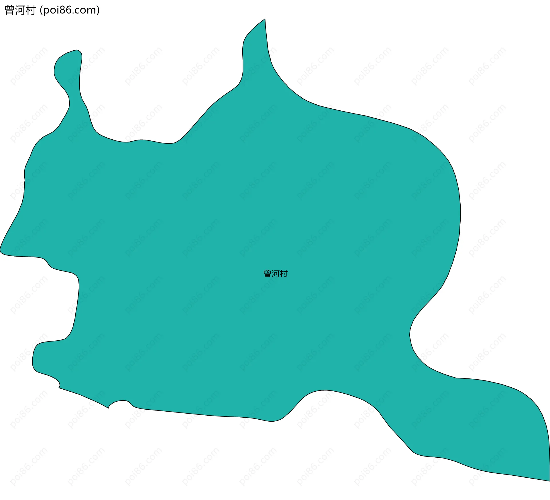 曾河村边界地图