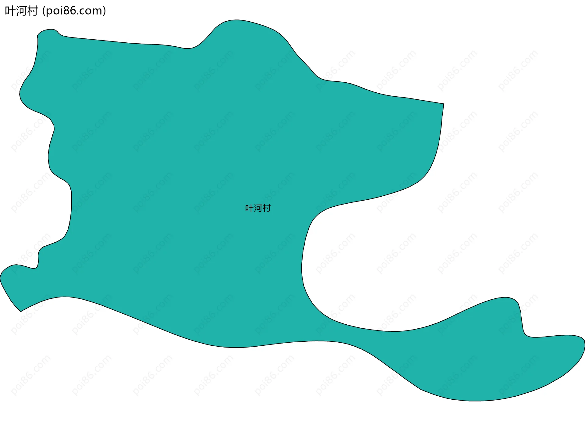 叶河村边界地图