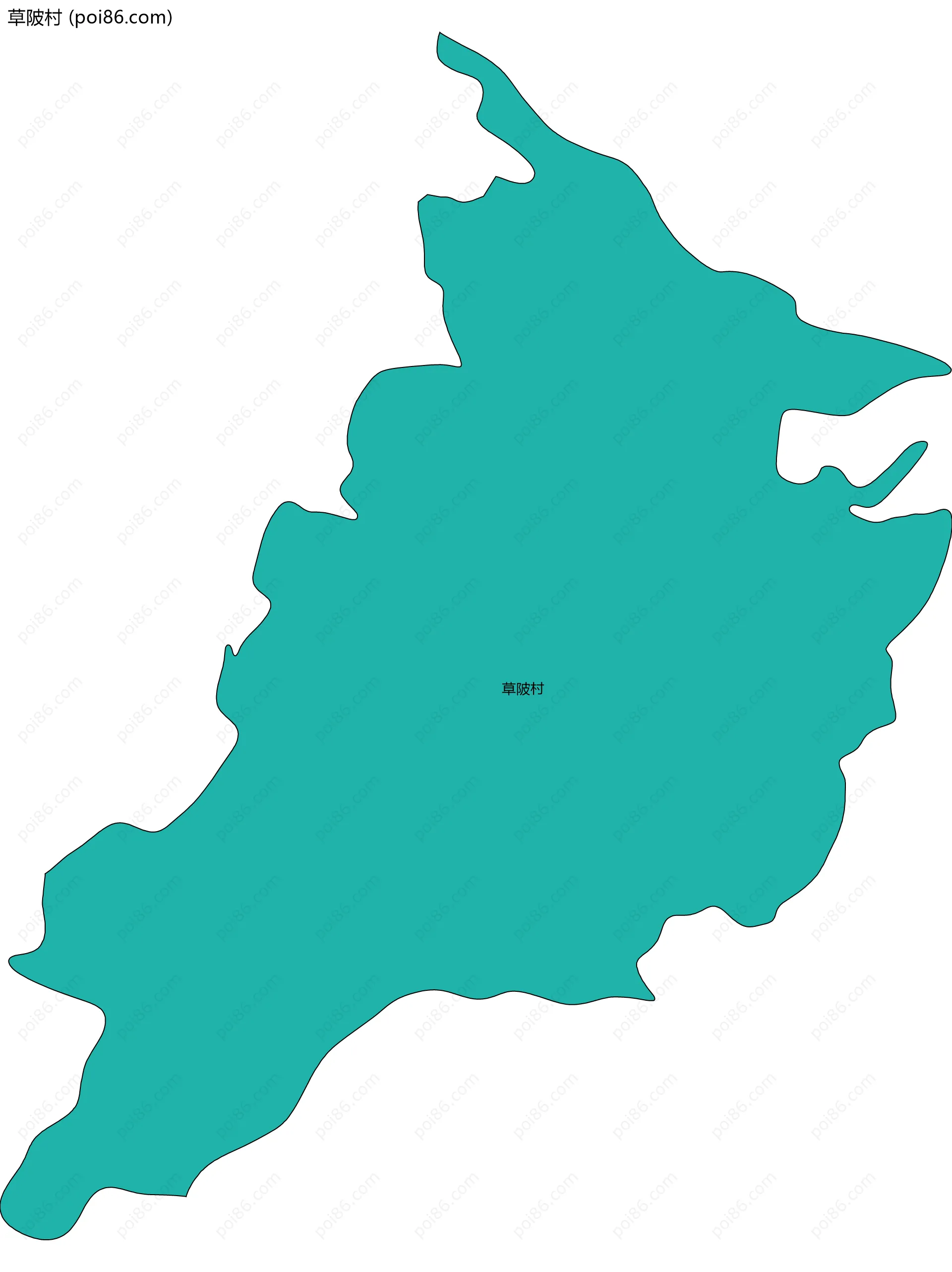 草陂村边界地图