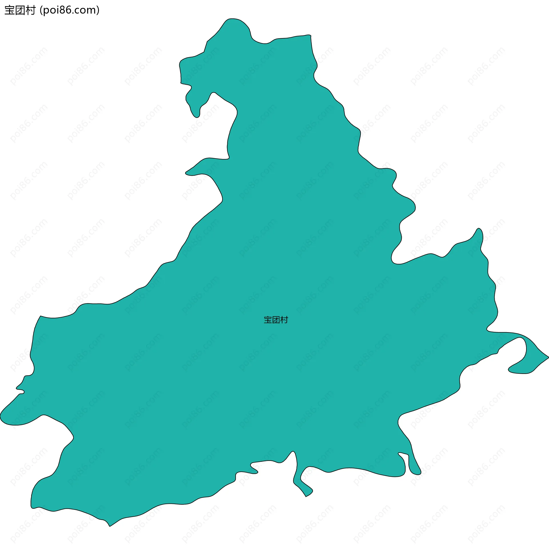 宝团村边界地图