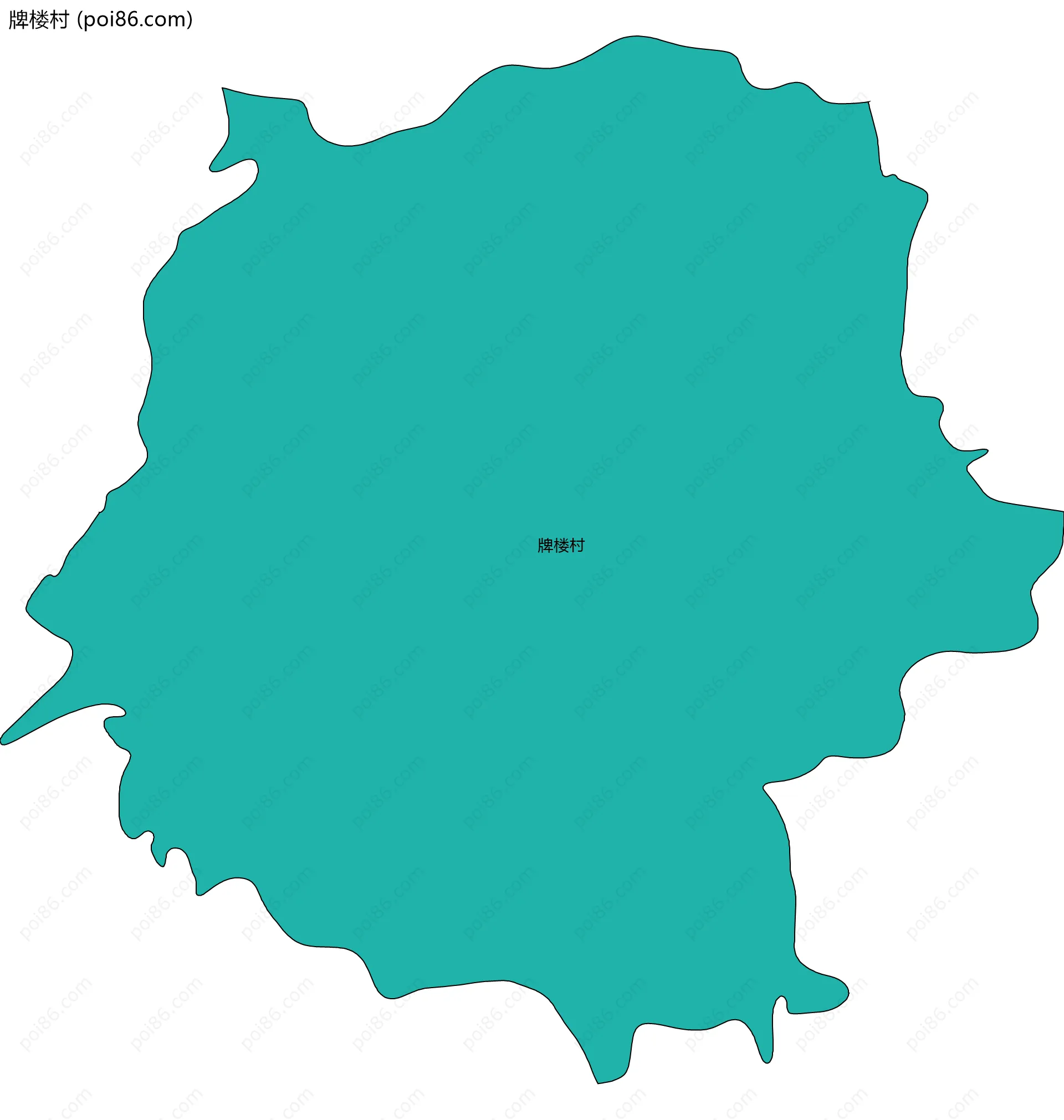 牌楼村边界地图