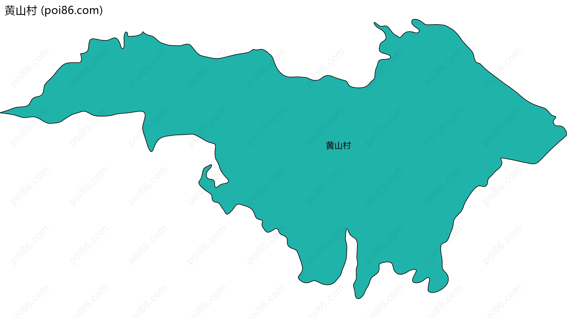 黄山村边界地图