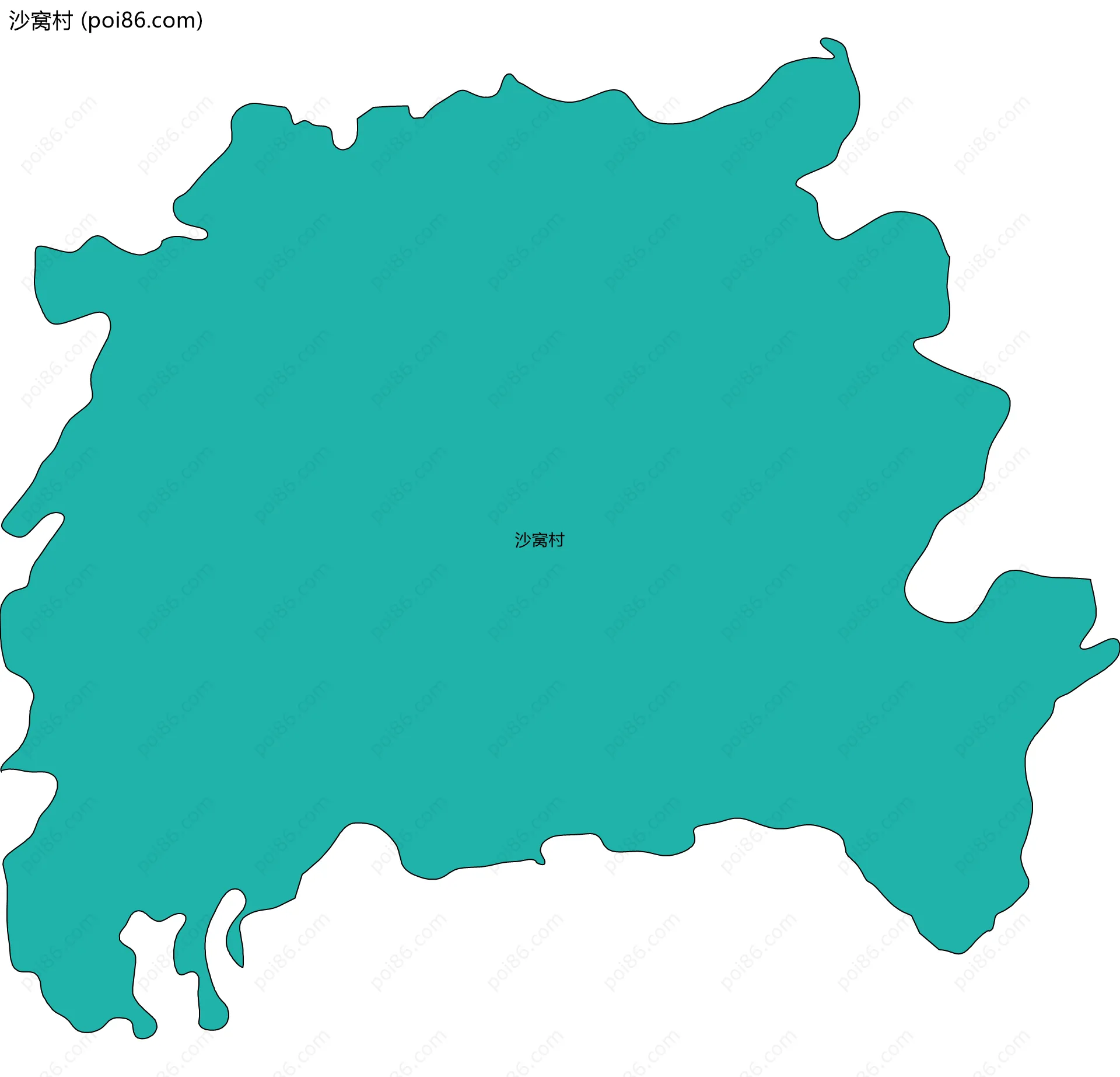 沙窝村边界地图