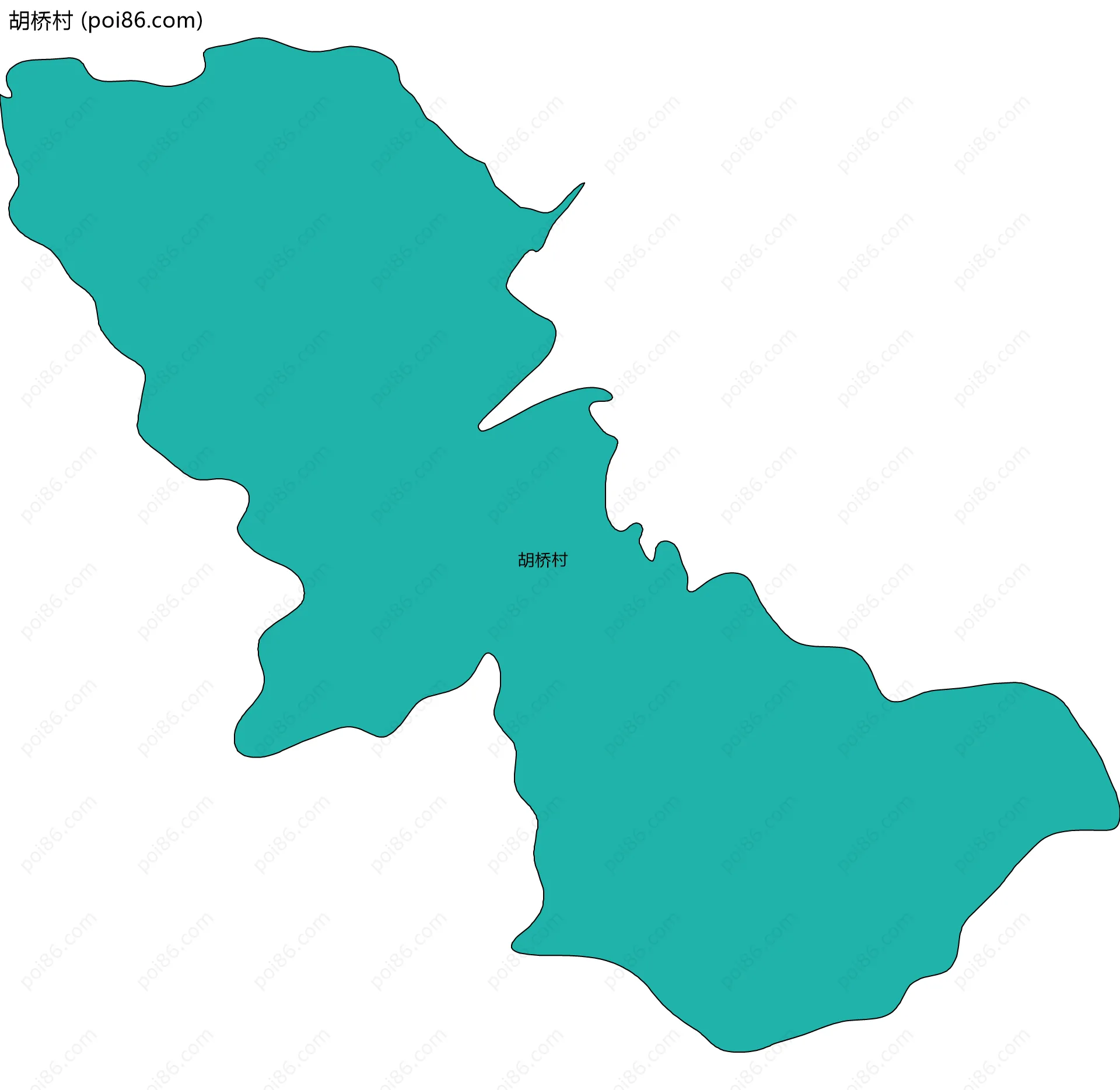 胡桥村边界地图